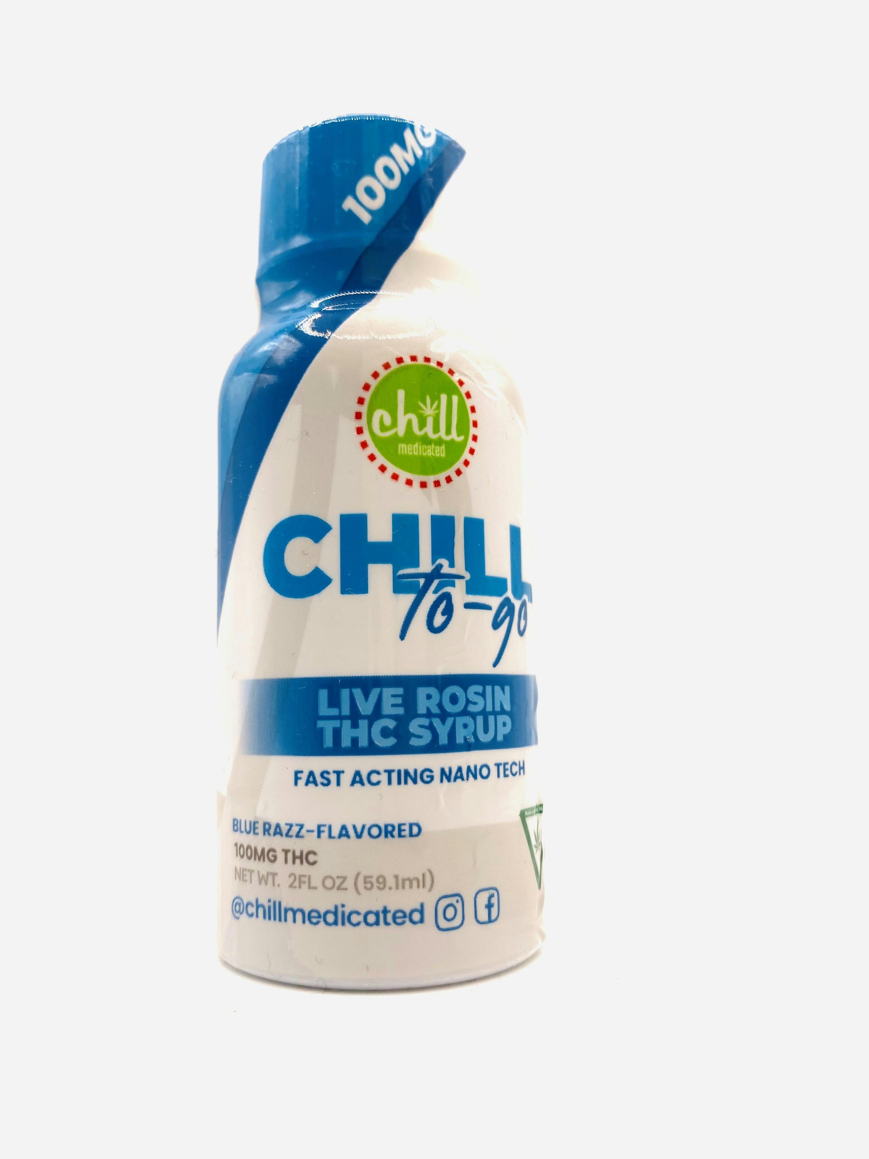 Chill Medicated | Chill to-go live rosin syrup | Blue Razz 100mg