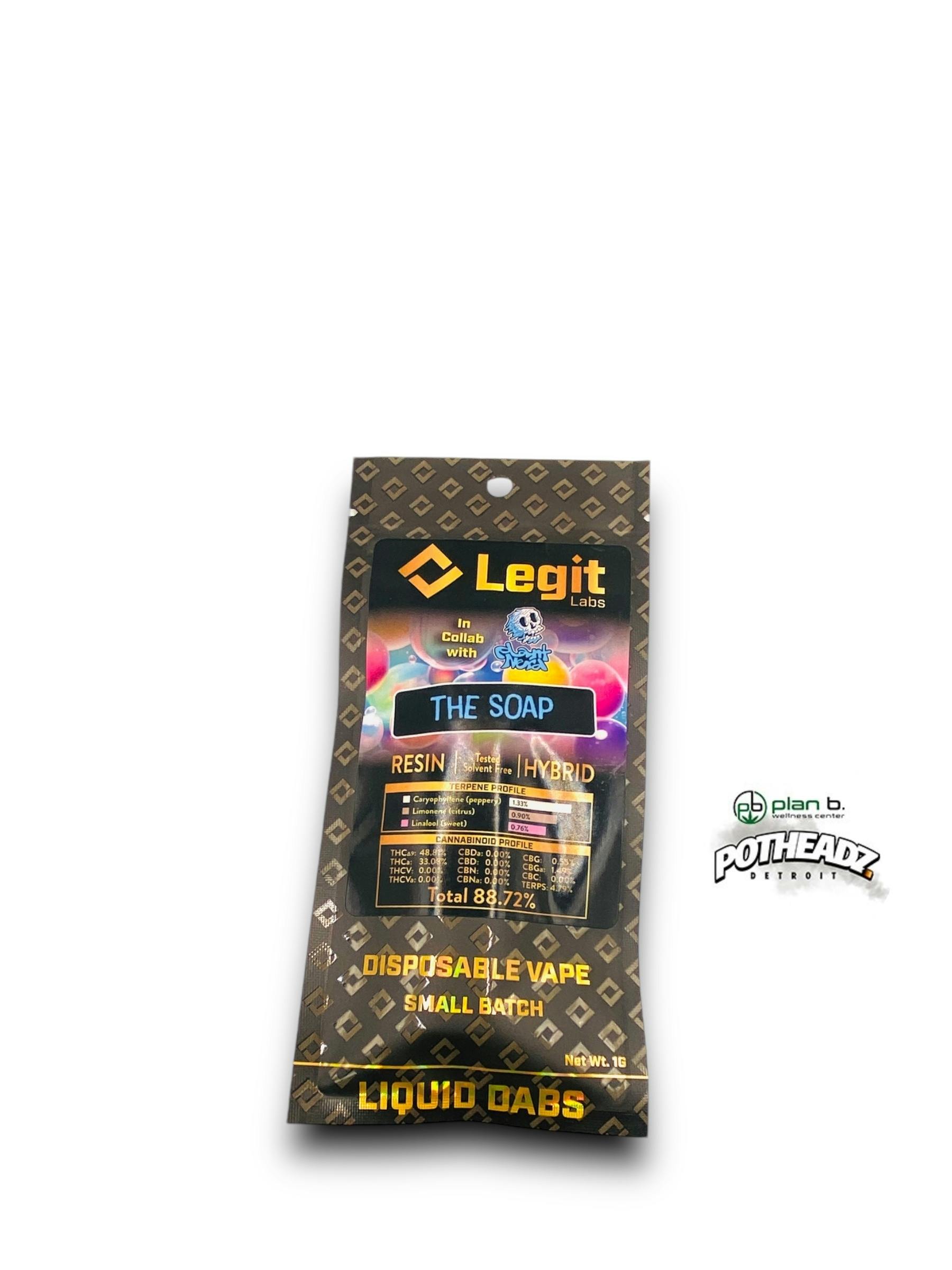 Legit Labs - The Soap | 1g Live Resin Disposable