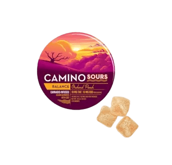 Camino Sours | Orchard Peach | 200mg (20 Gummies, 10mg THC : 10mg CBD)