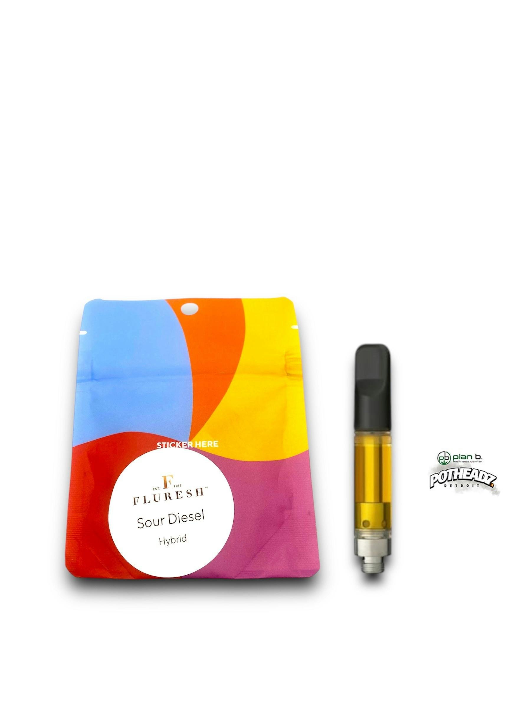 Fluresh 1g Distillate Vape Cart: Sour Diesel