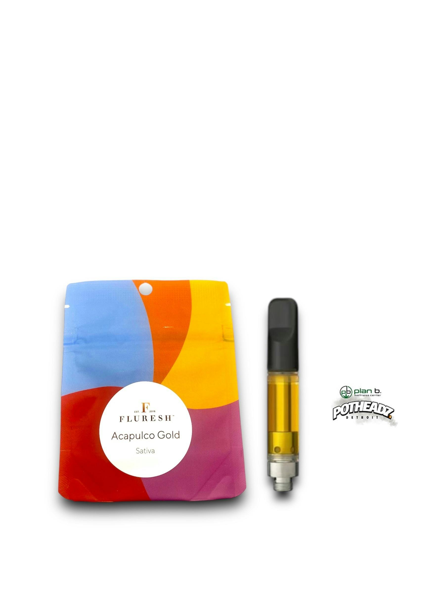 Fluresh 1g Distillate Vape Cart: Acapulco Gold