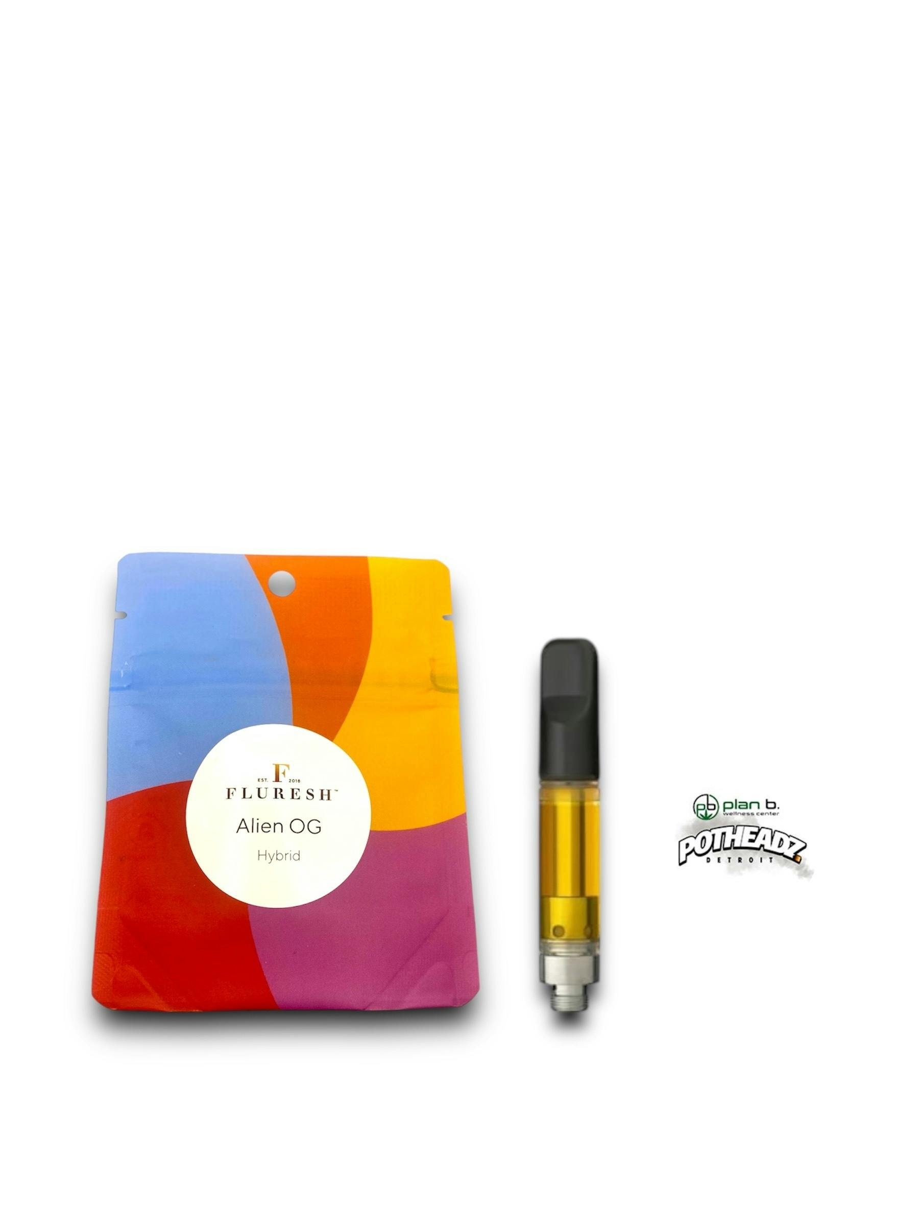Fluresh 1g Distillate Vape Cart: Alien OG