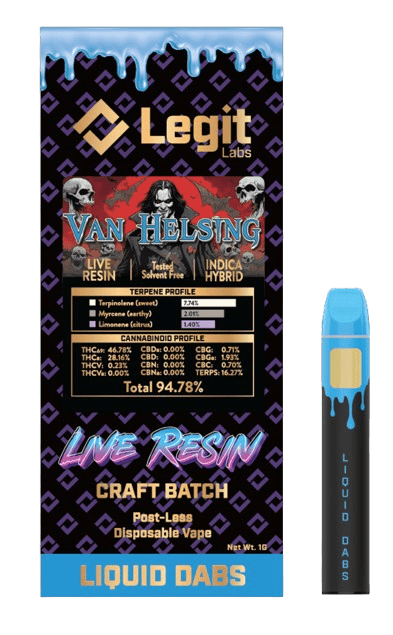 Legit Labs | Van Helsing | 1g Fresh Frozen Live Resin Disposable