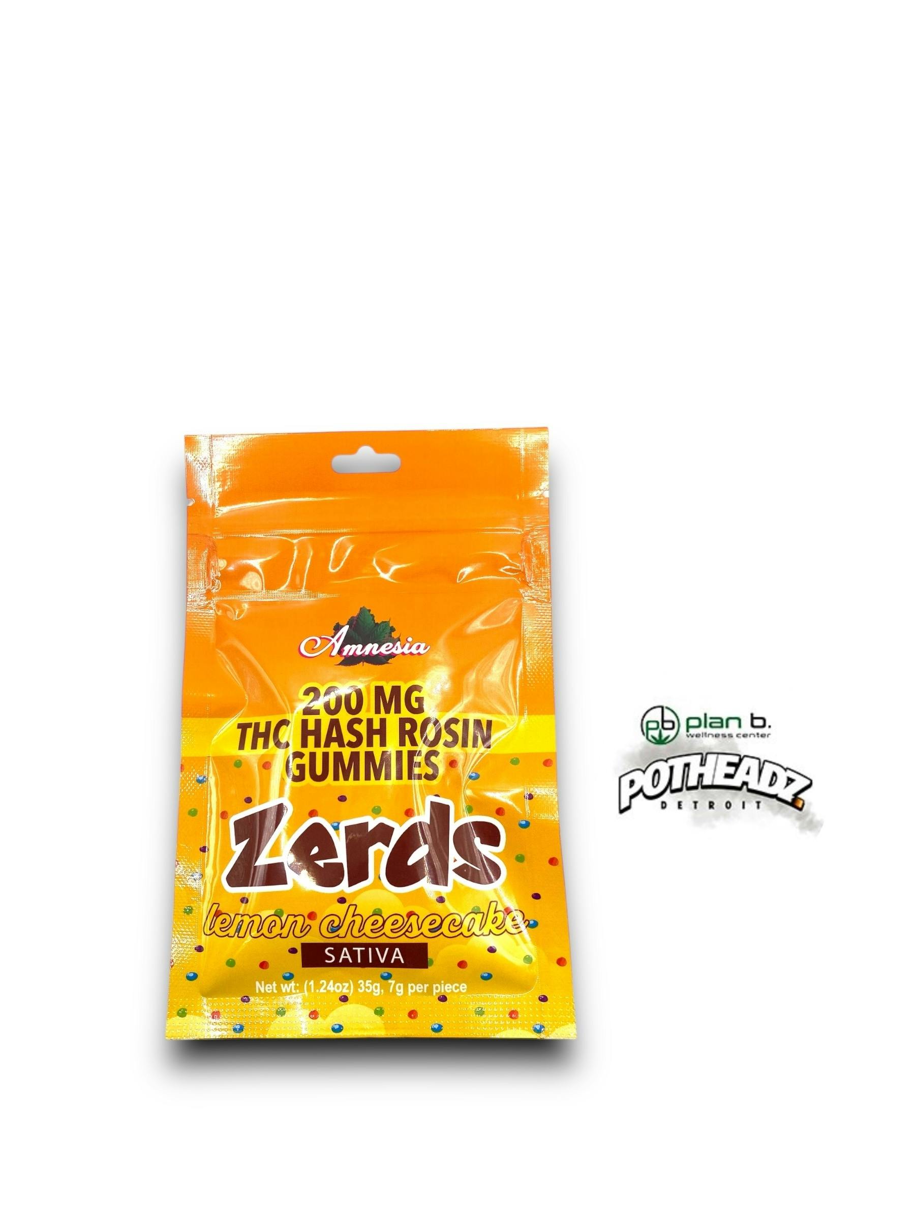 Zerds - Lemon Cheesecake 200mg hash rosin gummies