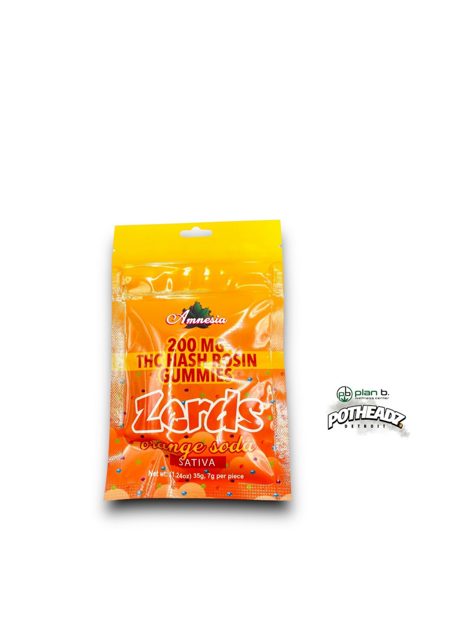 Zerds - Orange Soda 200mg hason rosin gummies
