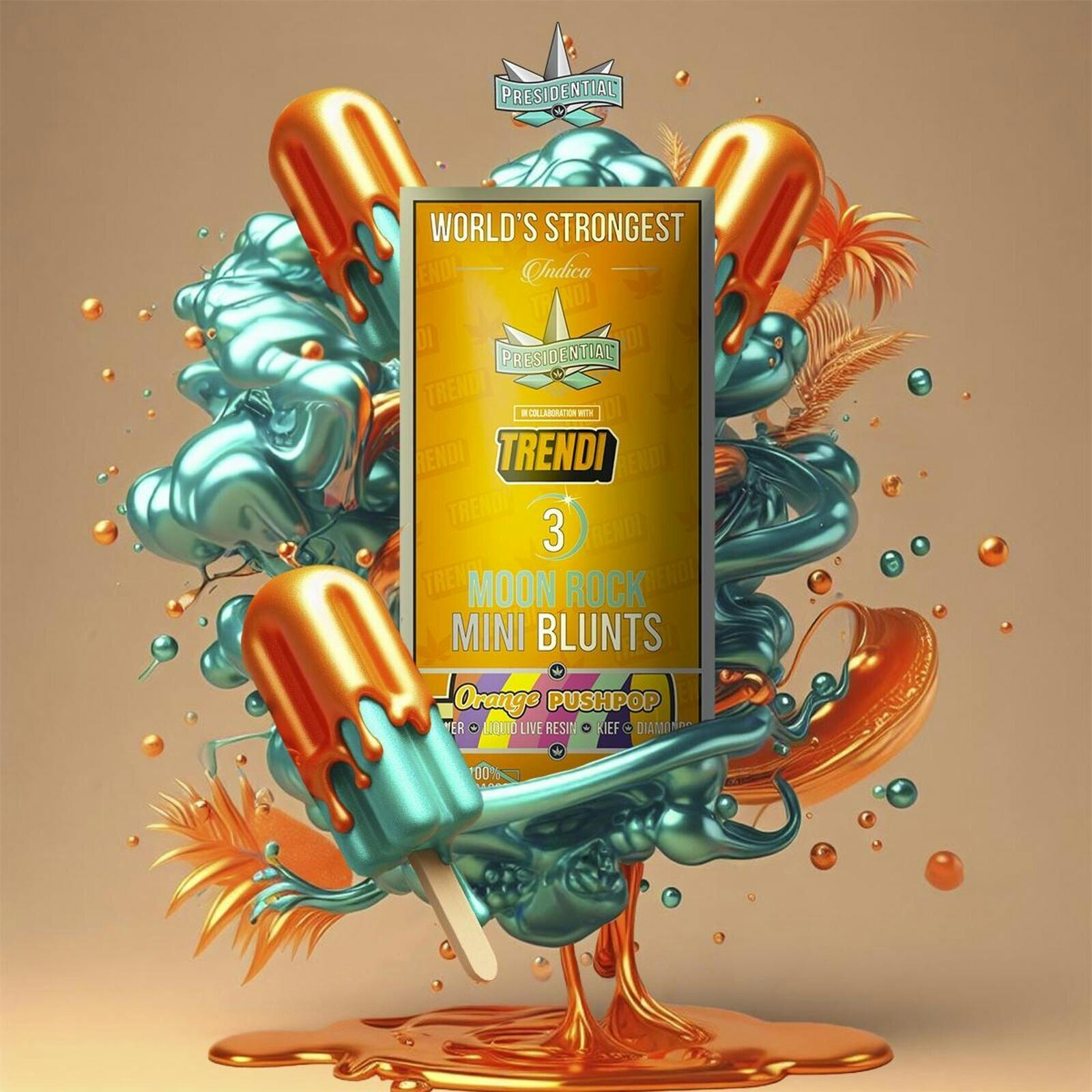Presidential Moon Rock Blunts- Orange Push Pop