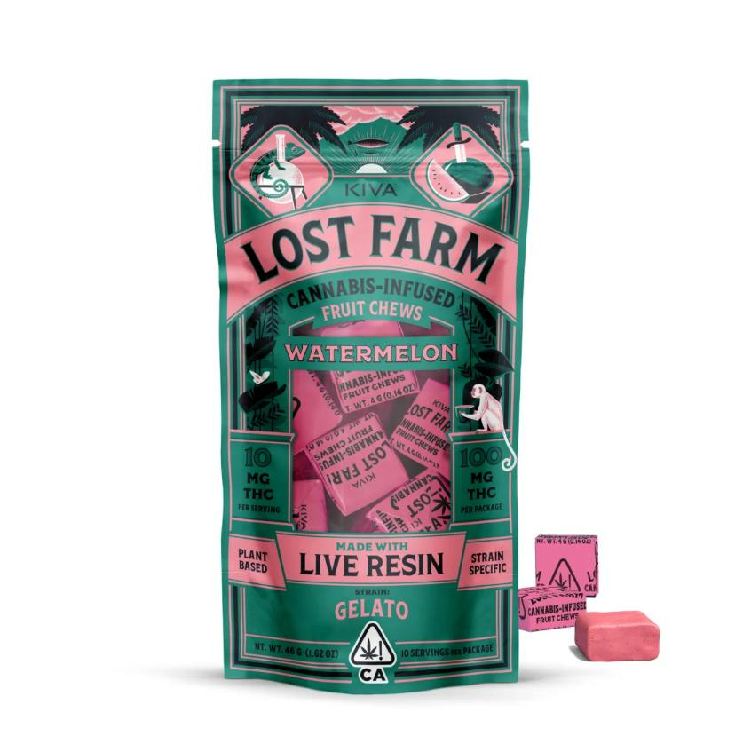 Watermelon 'Gelato' Live Resin Chews | 100mg | 10ct | 10mg/ea