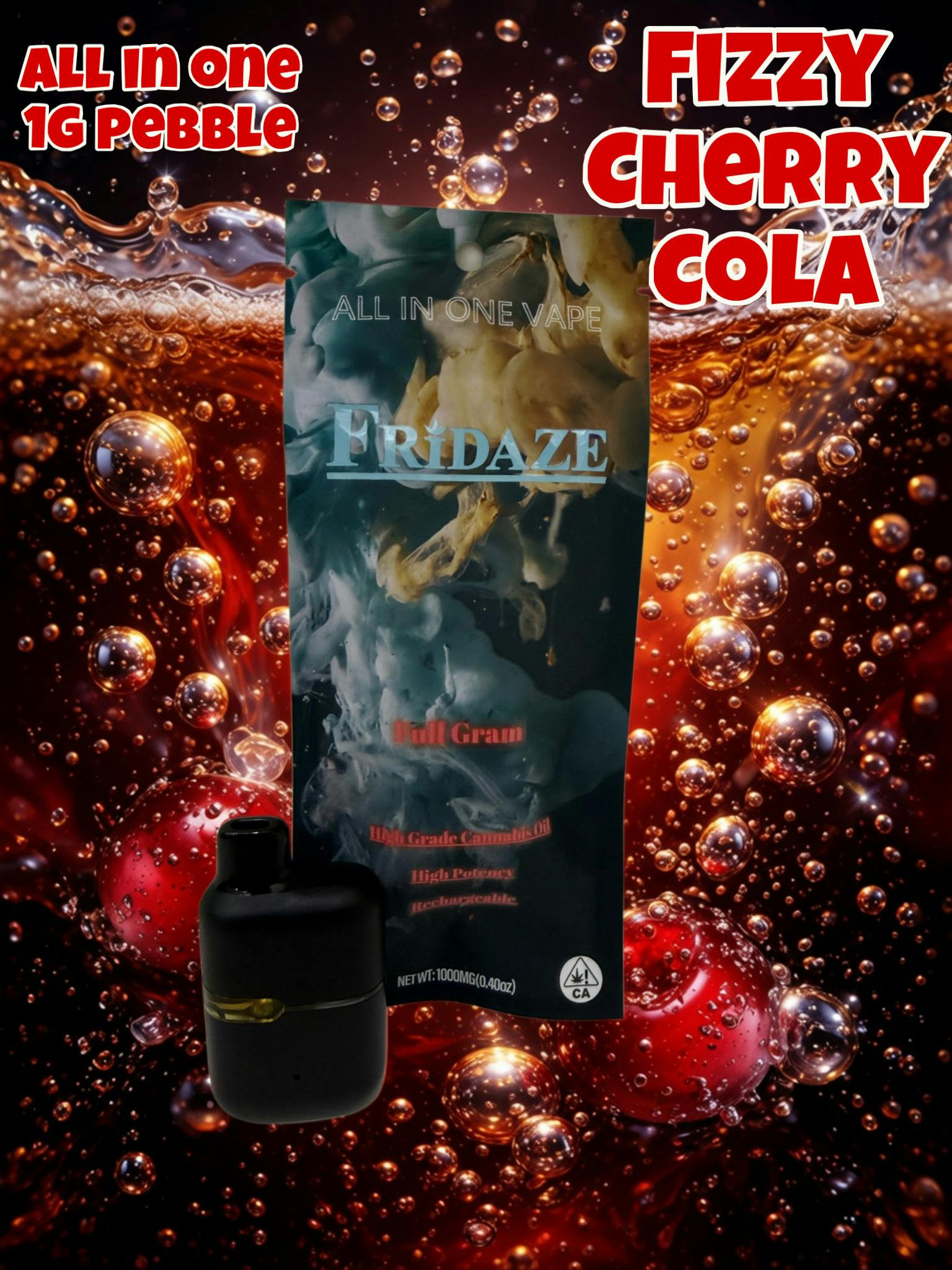 1G: Fizzy Cherry Cola Fridaze Pebble