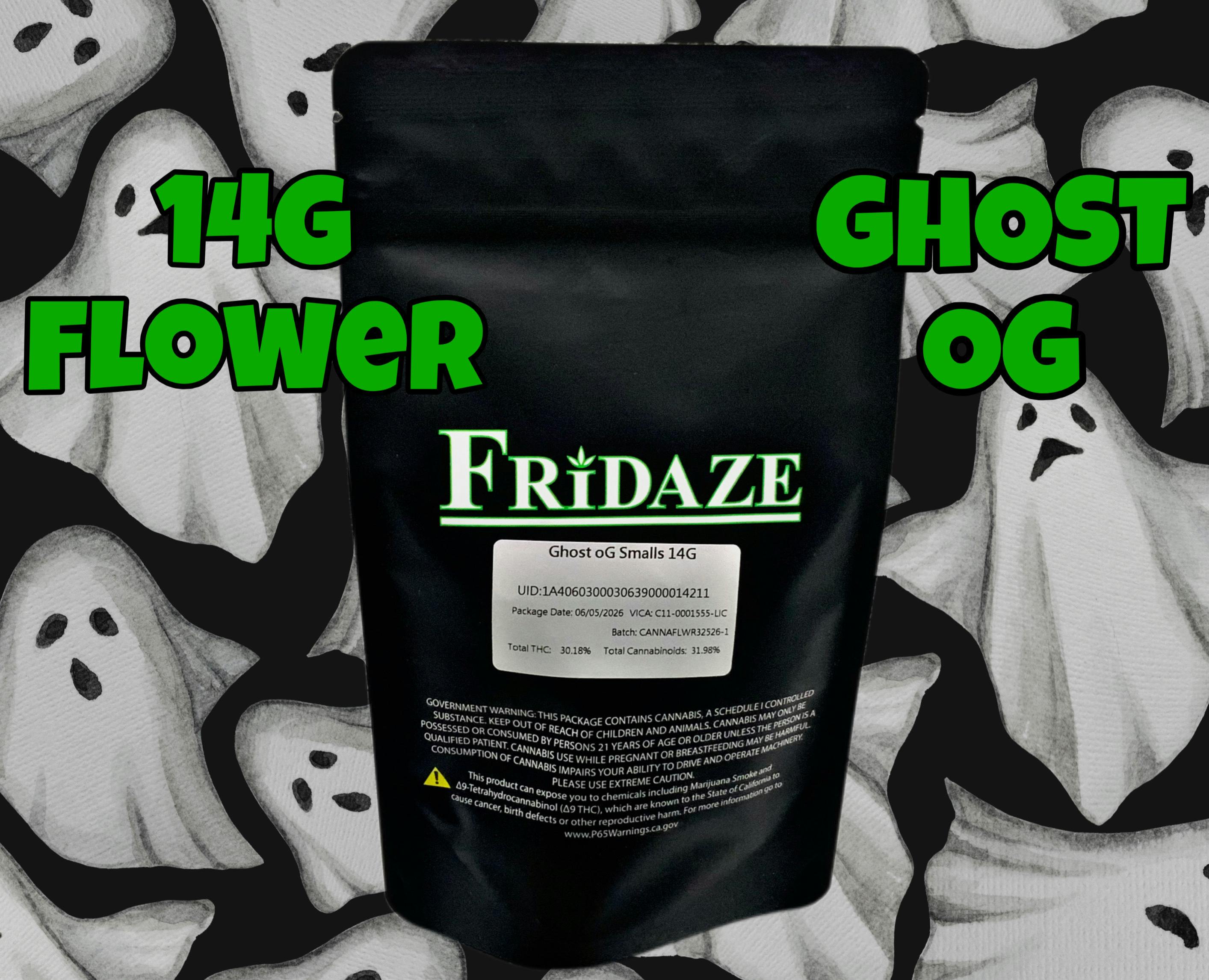 Fridaze House Flower “ Ghost OG Smalls” 14g