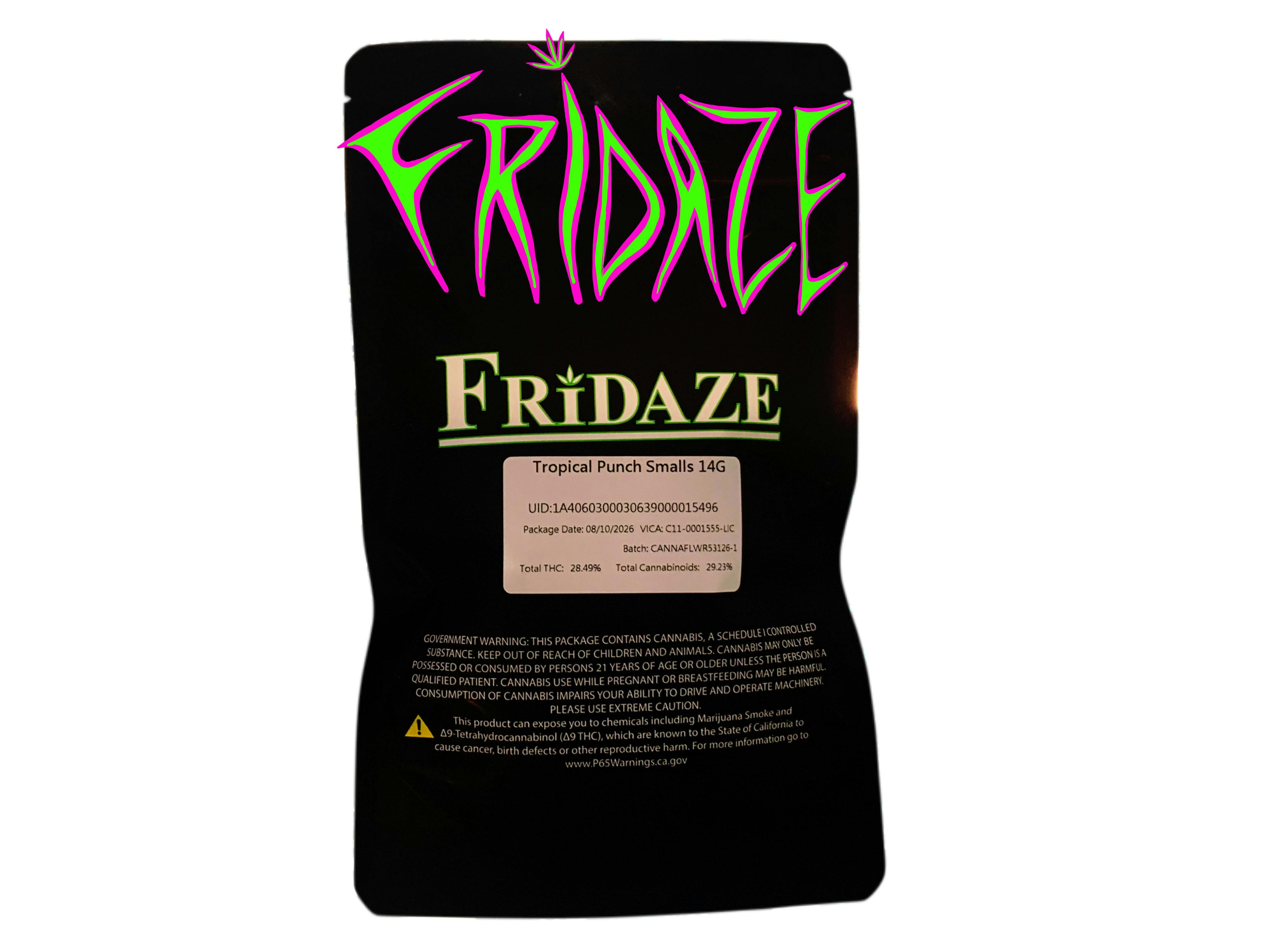 Fridaze House: Tropical Punch Sml