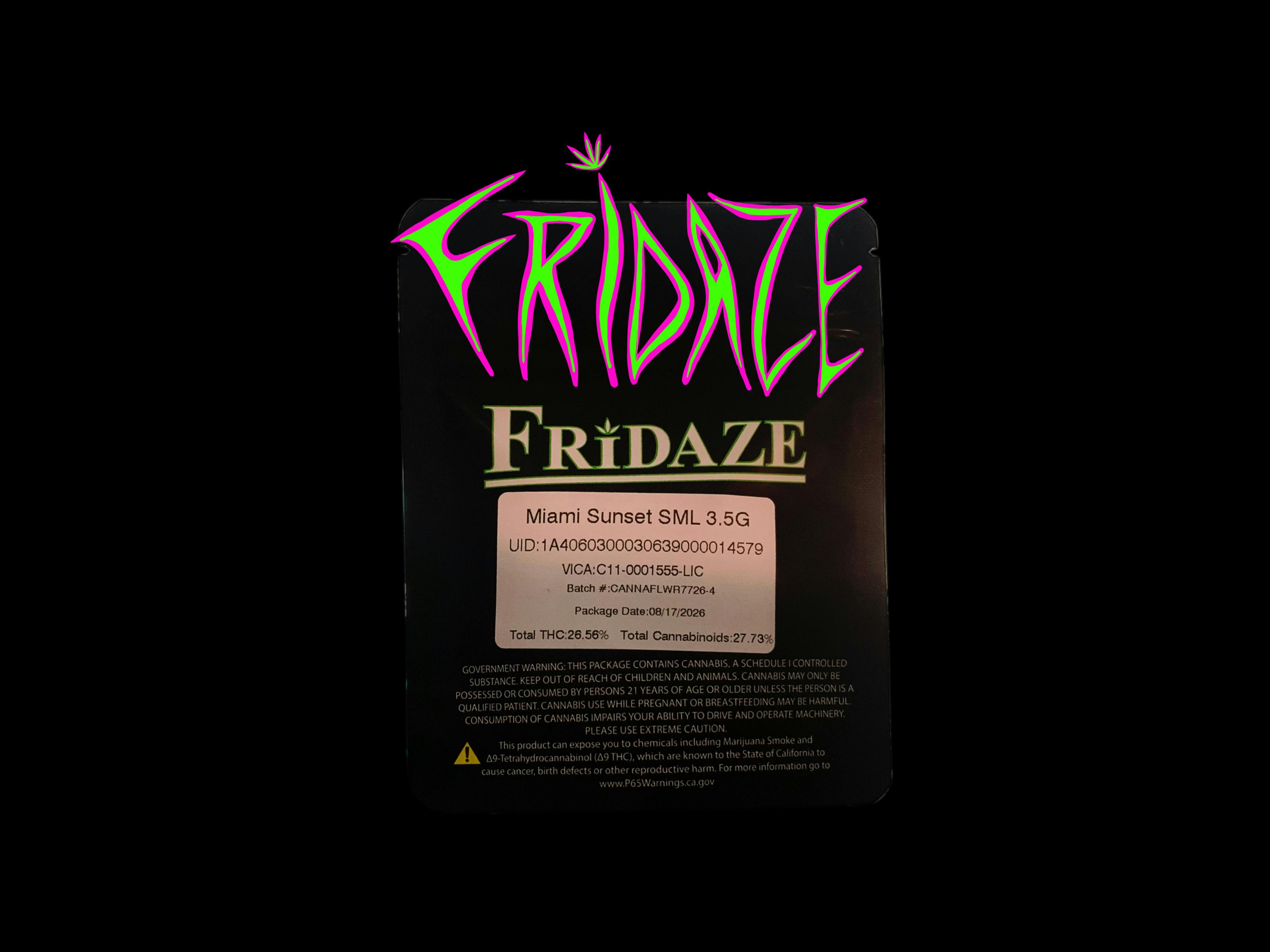 Fridaze House: Miami Sunset Sml