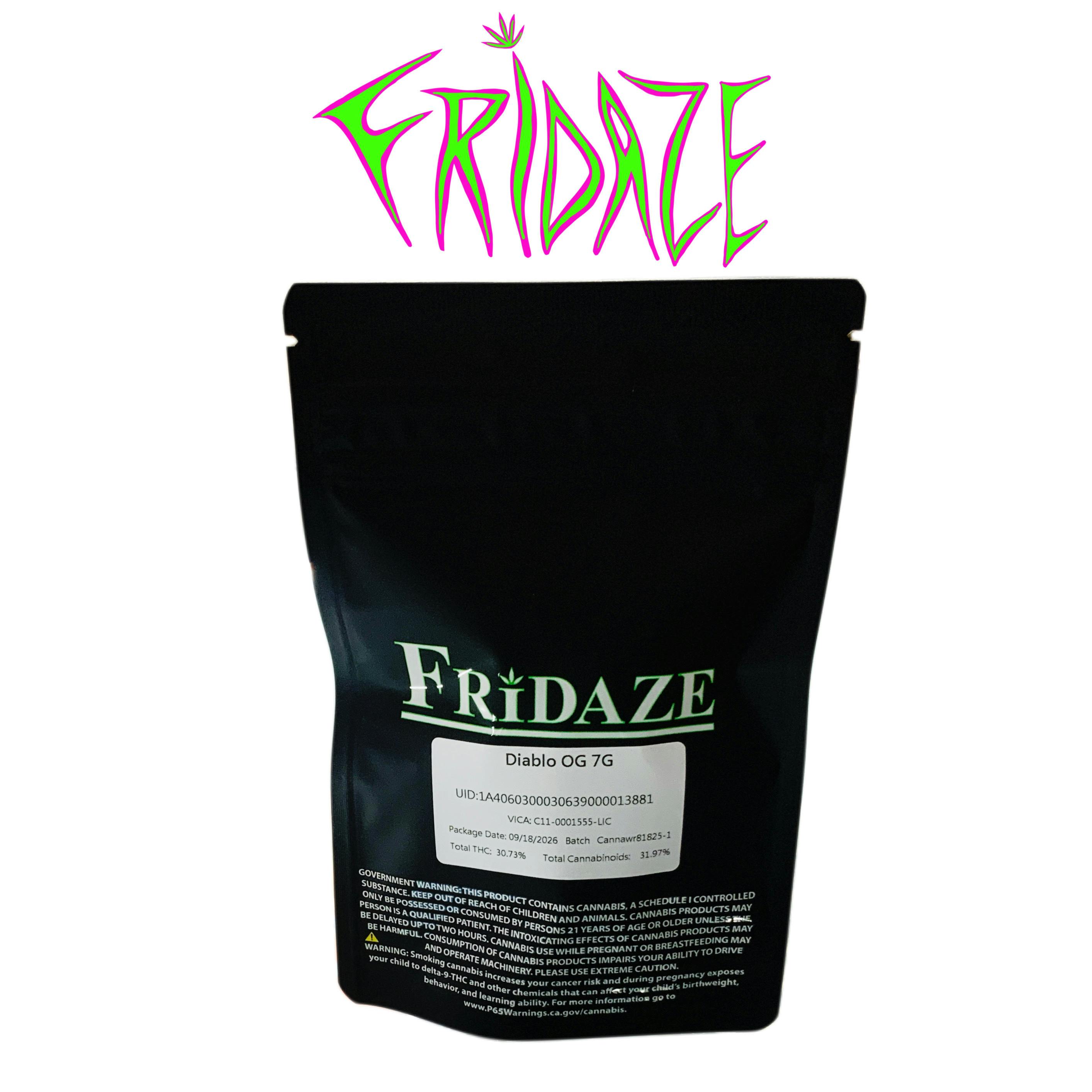 Fridaze House Flower “Diablo OG” 7G