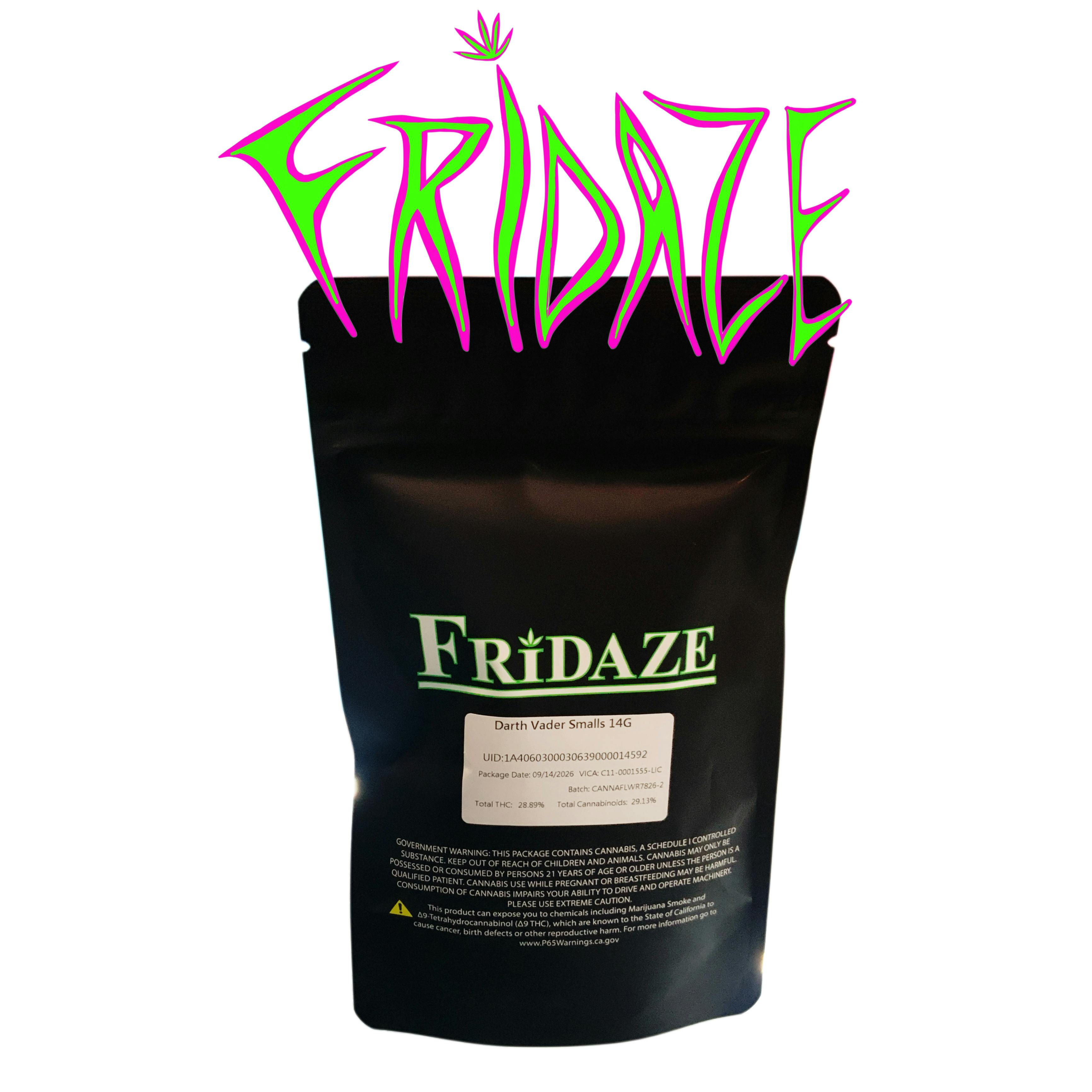 Fridaze House Flower - “Darth Vader OG” 14G