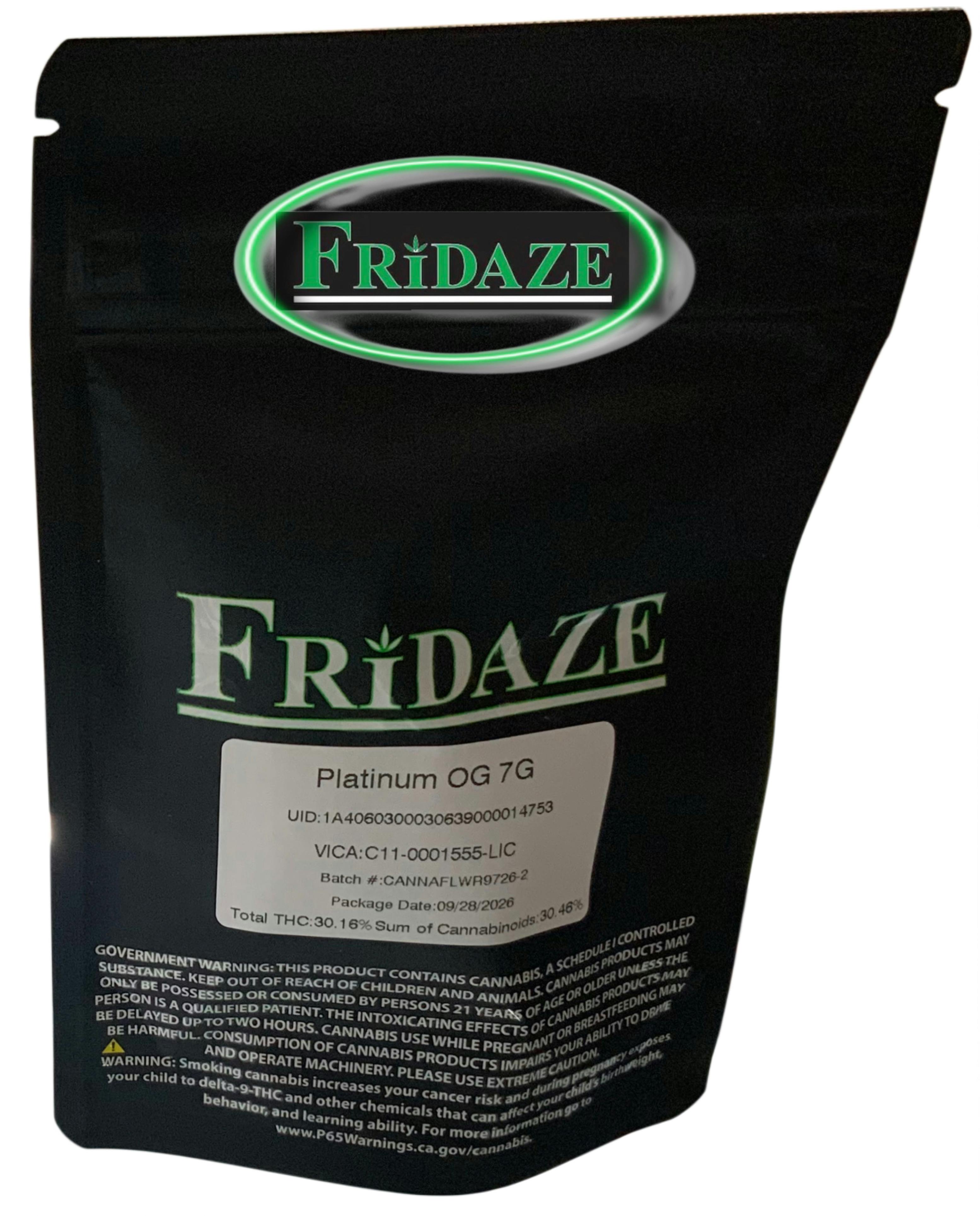 Fridaze House Flower “Platinum OG” 7G