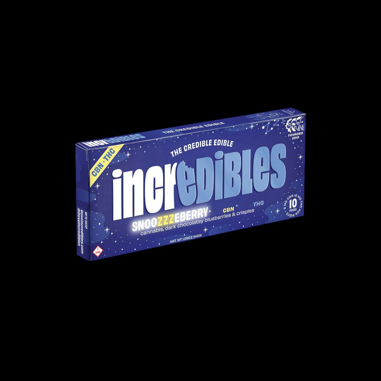 Incredibles - Snoozzzeberry Chocolate Bar - 100mg THC: 20mg CBN