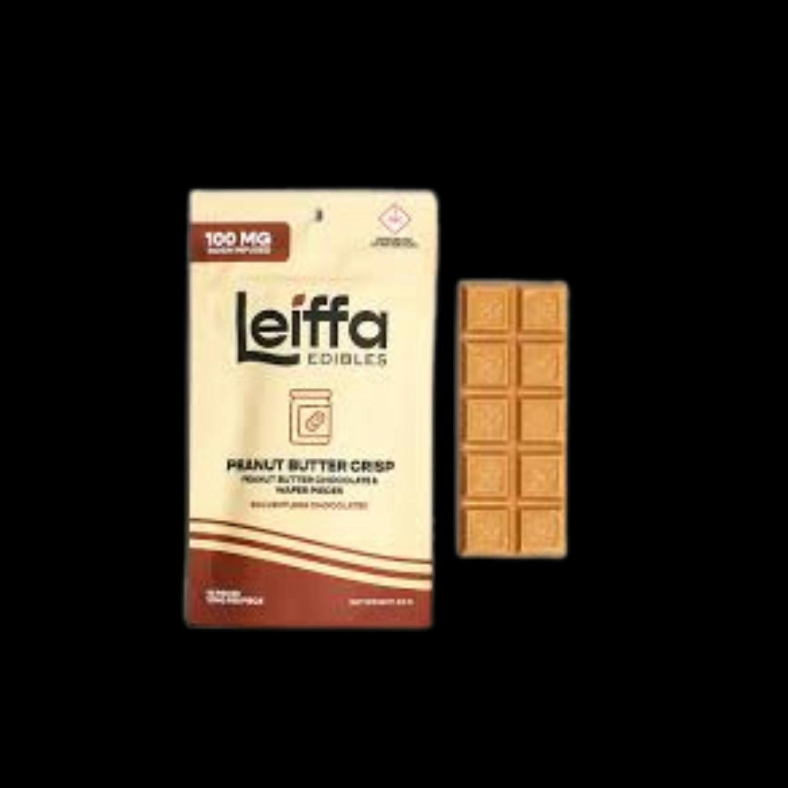 Leiffa - Peanut Butter Crisp - Rosin Chocolate Bar 100mg THC