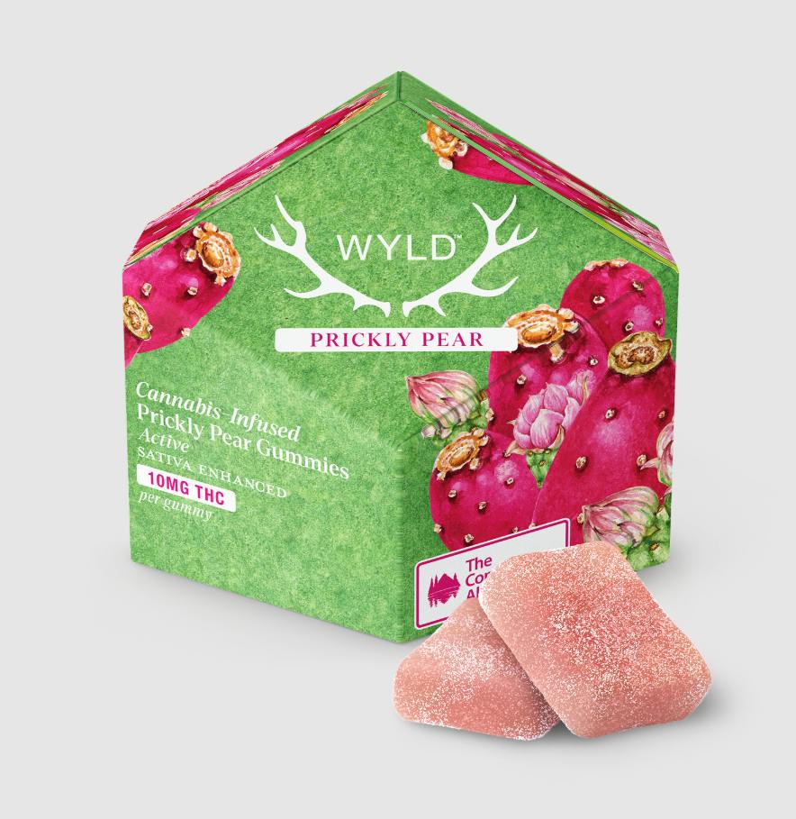 Prickly Pear Sativa Enhanced Gummies | 100mg | 10ct | 10mg/ea