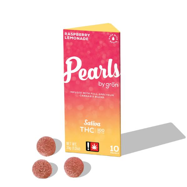 RASPBERRY LEMONADE GUMMY PEARLS 100MG
