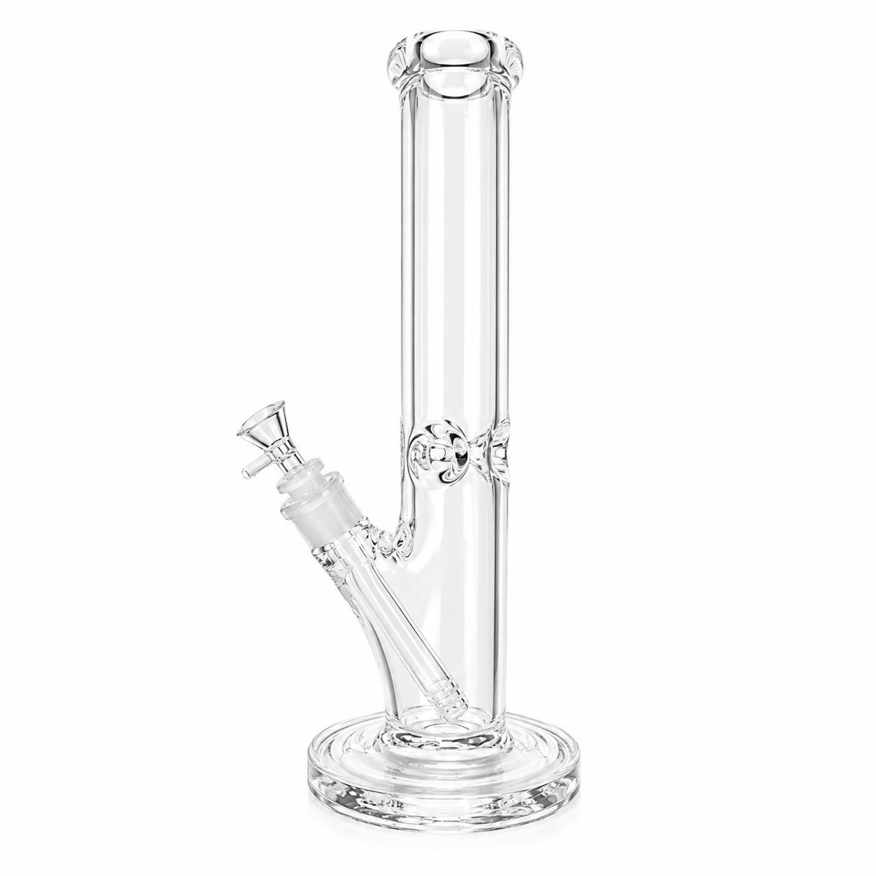 14" CLEAR GLASS CYLINDER BONG