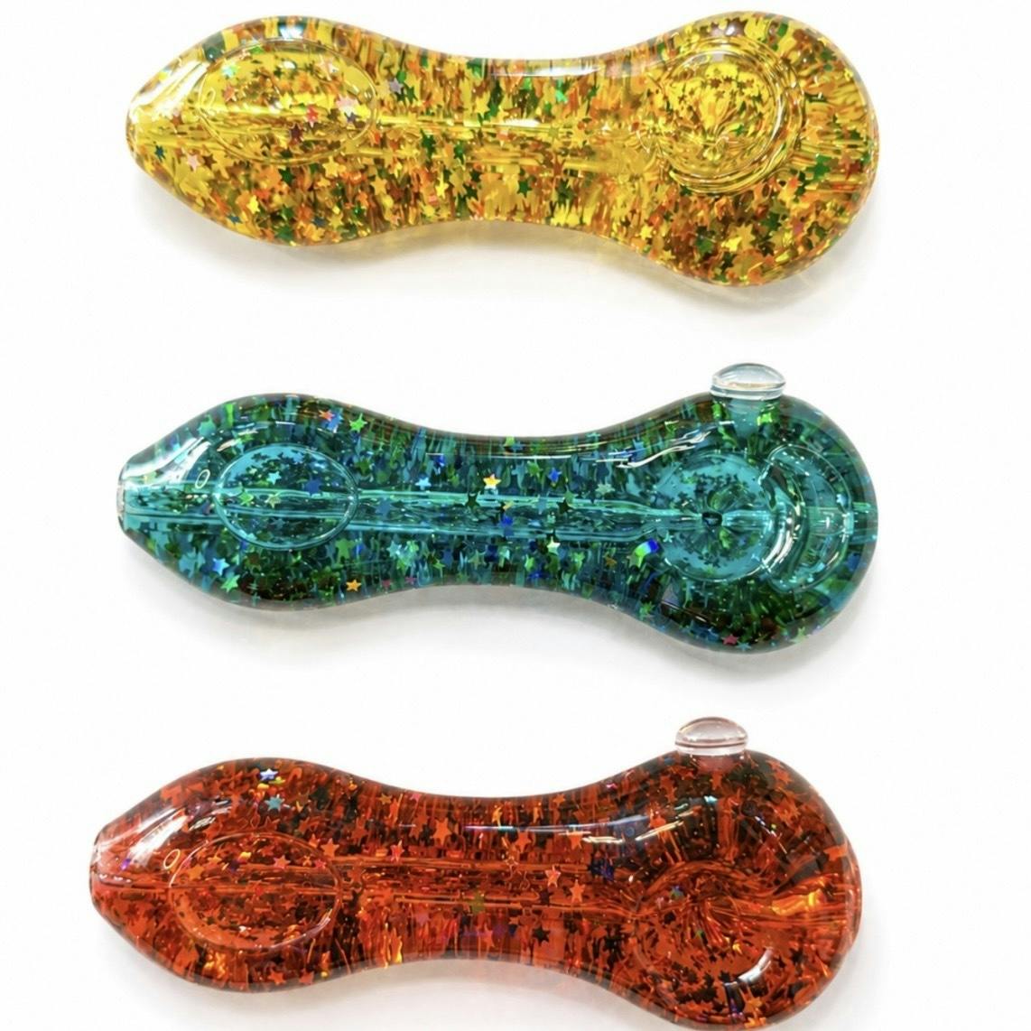 5" FREEZE-A-BOWL GLITTER HAND PIPE