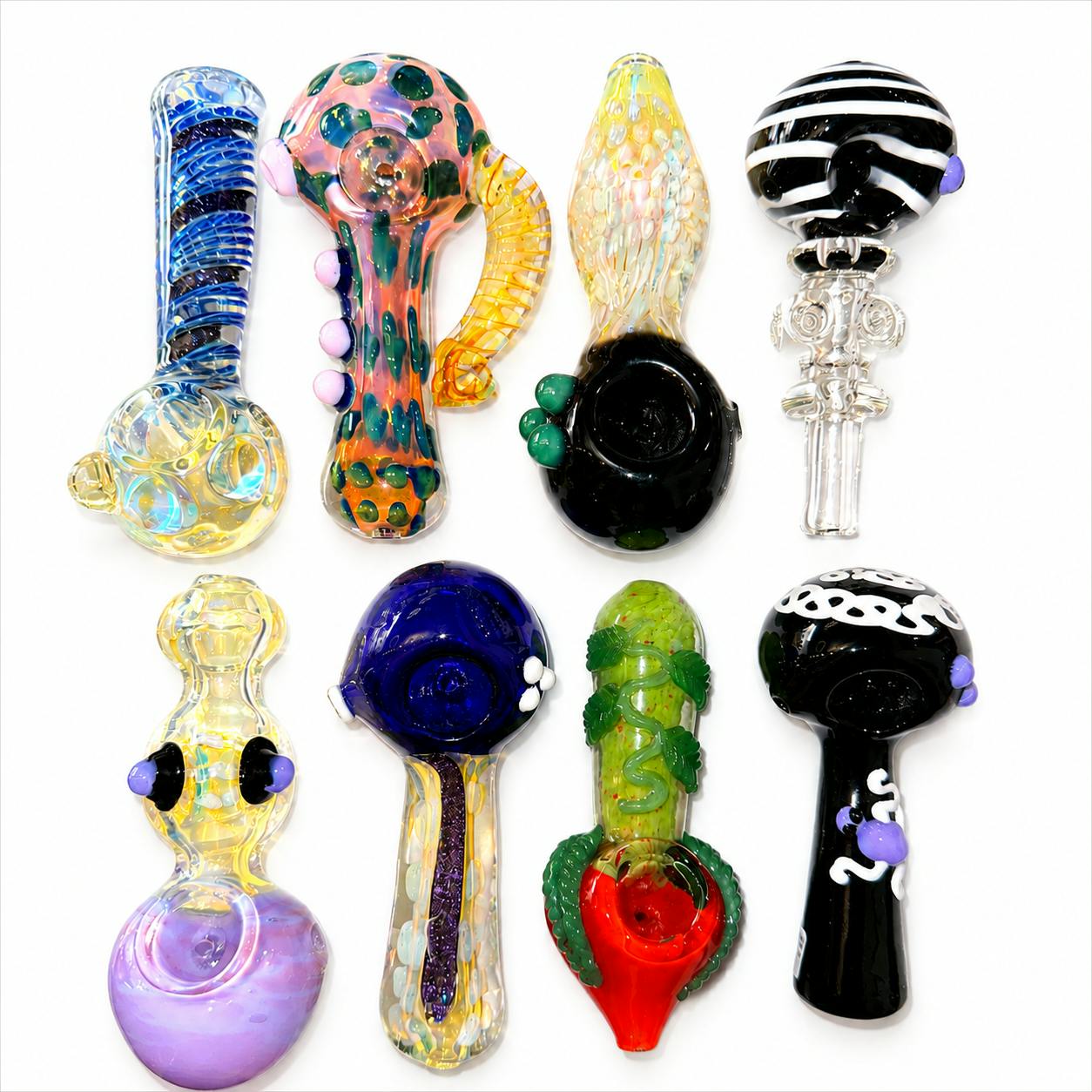 5" MULTI DESIGN - GLASS HAND PIPE
