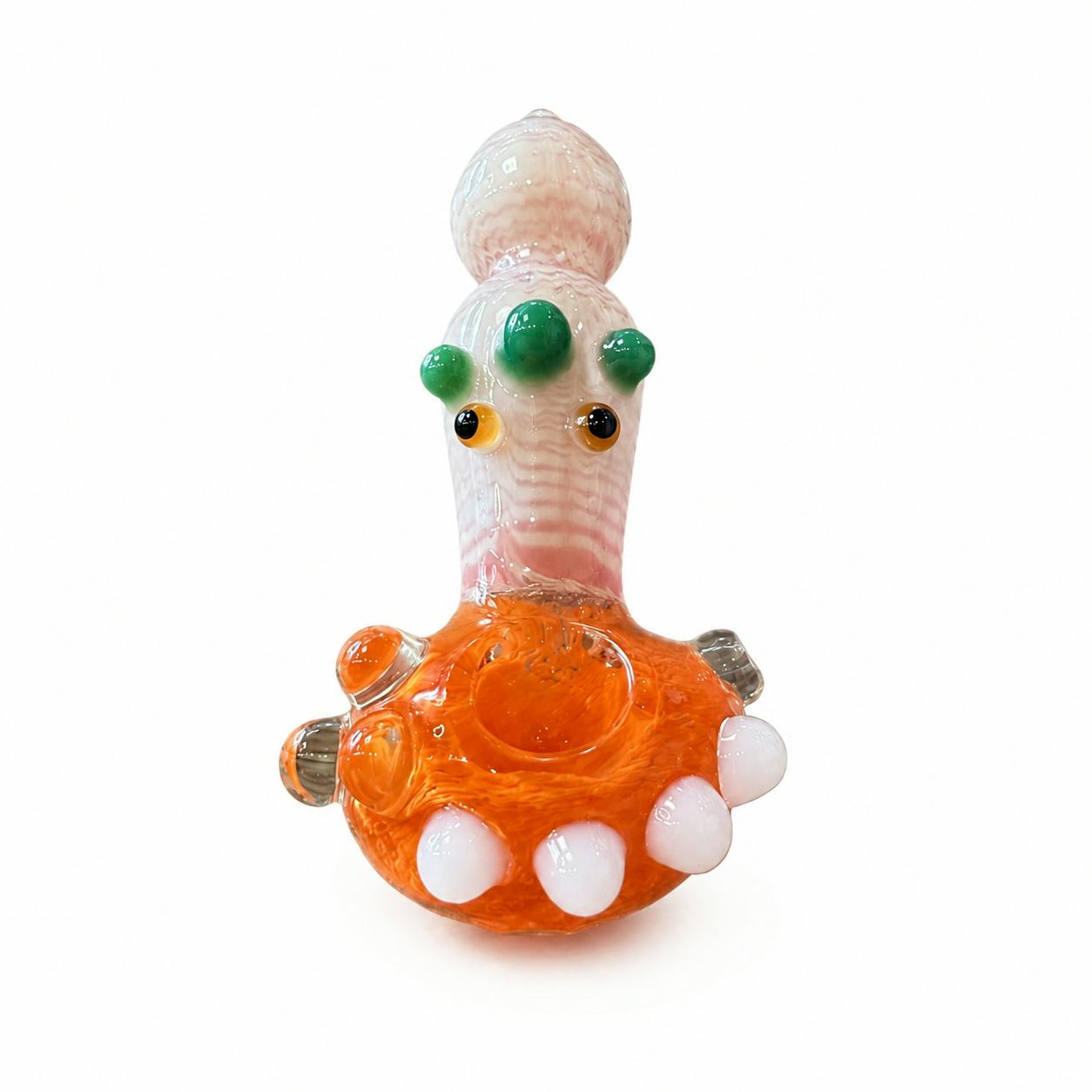 6.5" ORANGE ARTWORK - JUMBO HAND PIPE
