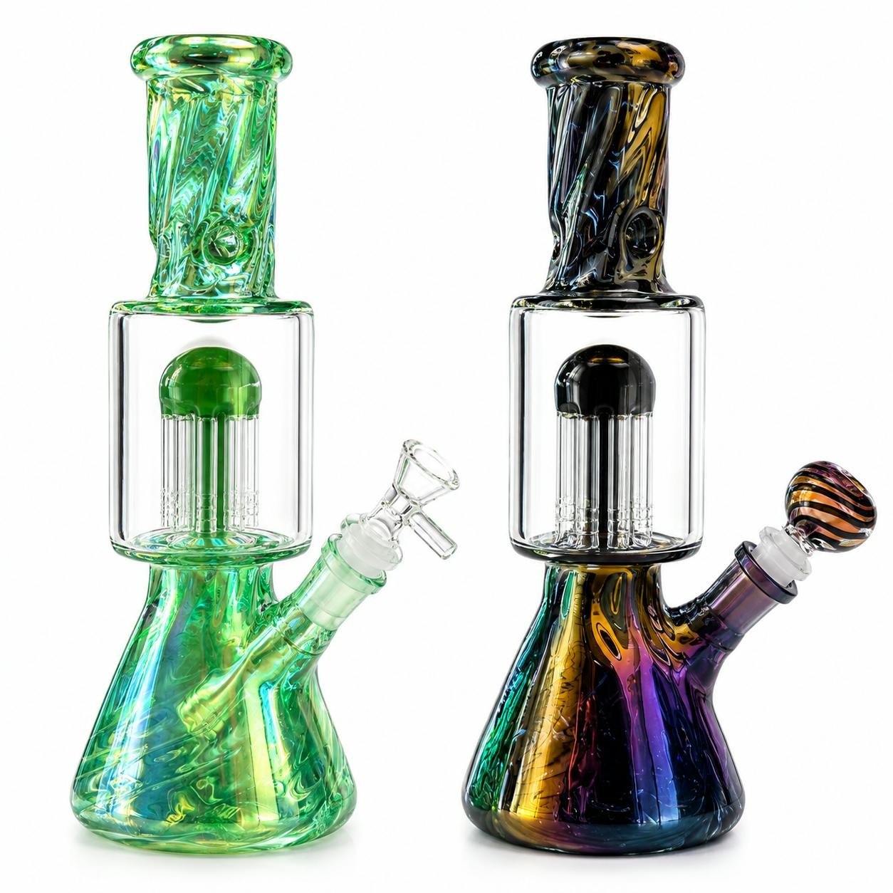 11" MULTI COLOR / CLEAR BONG