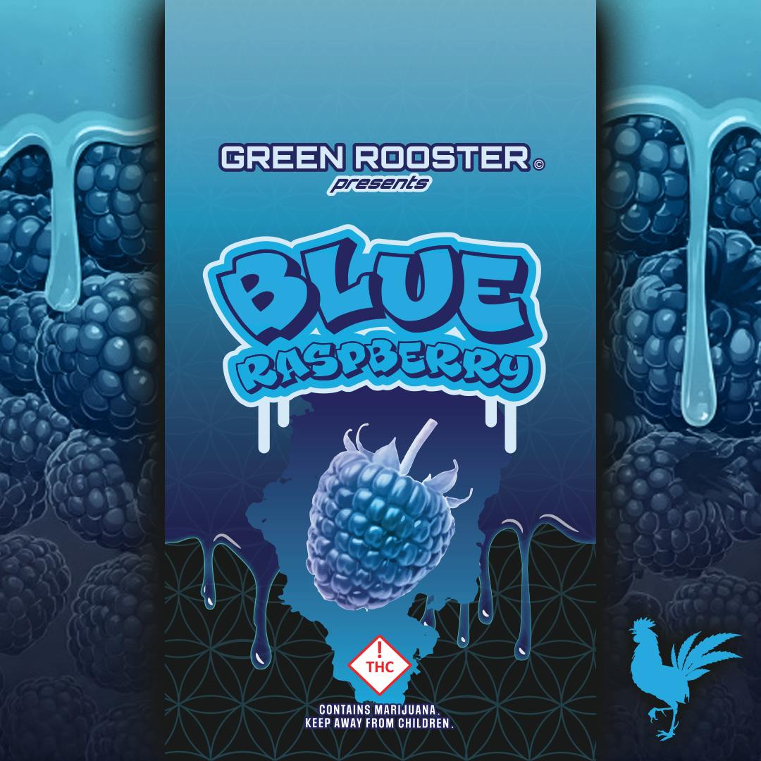 Green Rooster Blue Raspberry Cartridge (1000mg)