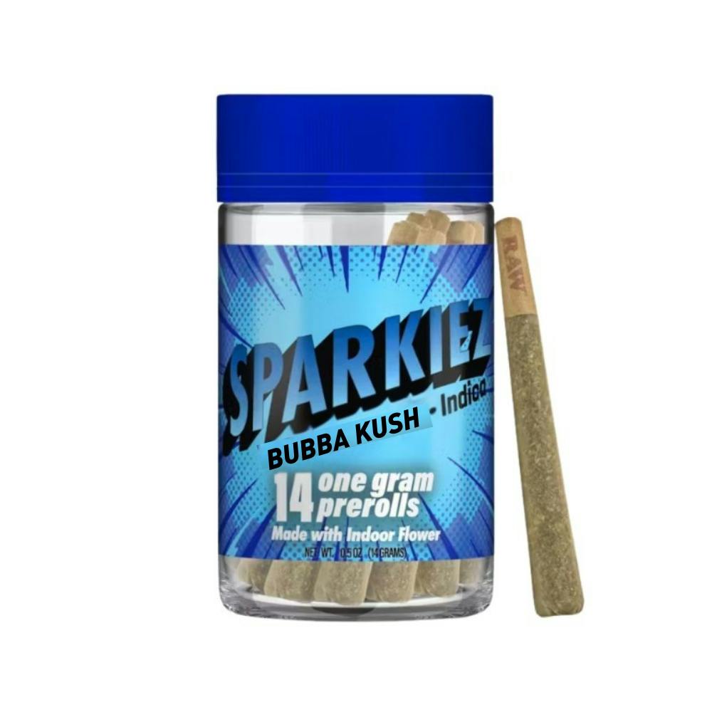 Sparkiez | Bubba Kush | Pre-rolls | 1g each | 14pk by Sparkiez