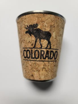 Colorado Moose Cork Shot Glass
