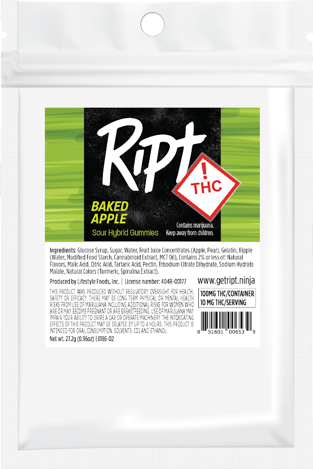 Ript - Baked Apple Gummies 100mg