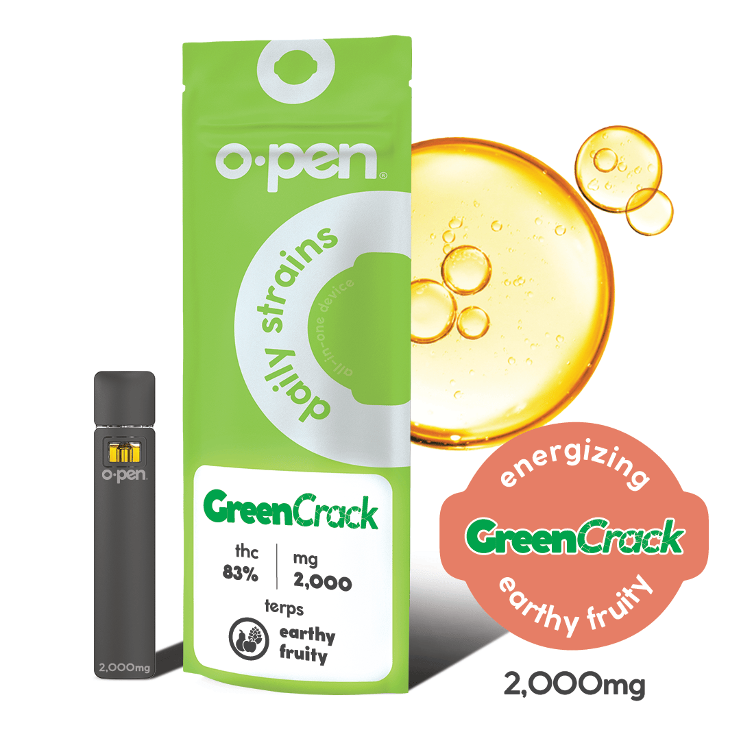 O.pen | Energizing Green Crack | Daily Strains AIO | 2g