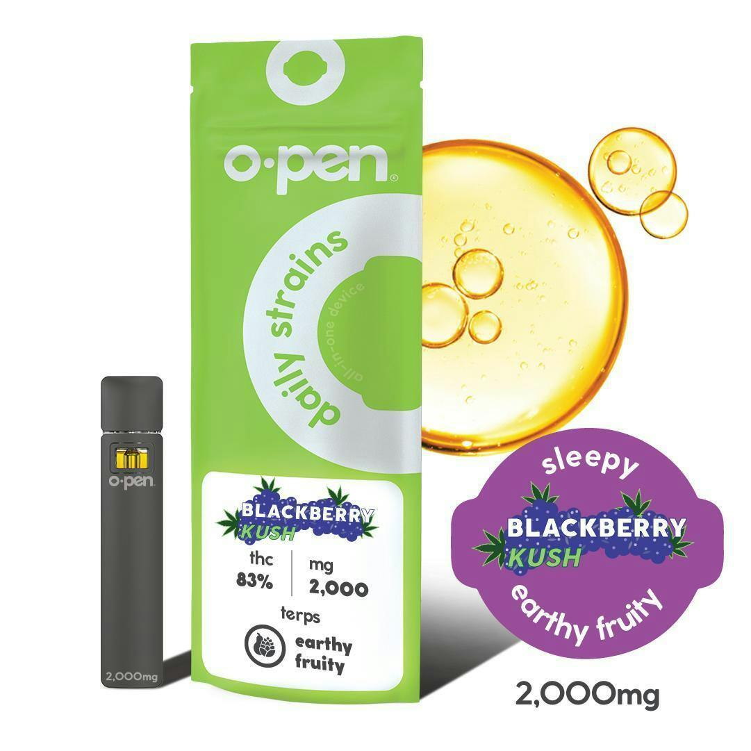 O.pen | Sleepy Blackberry Kush | Daily Strains AIO | 2g