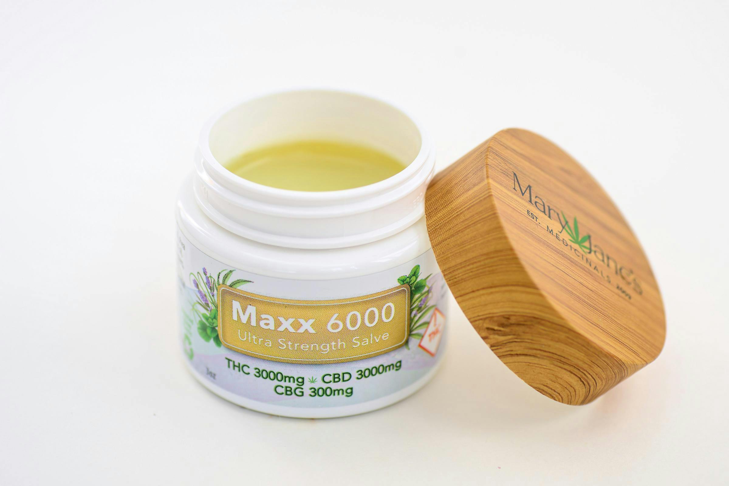 Mary Jane's Medicinals Maxx 6000mg Salve 3oz (3000mg THC/3000mg CBD/300mg CBG)
