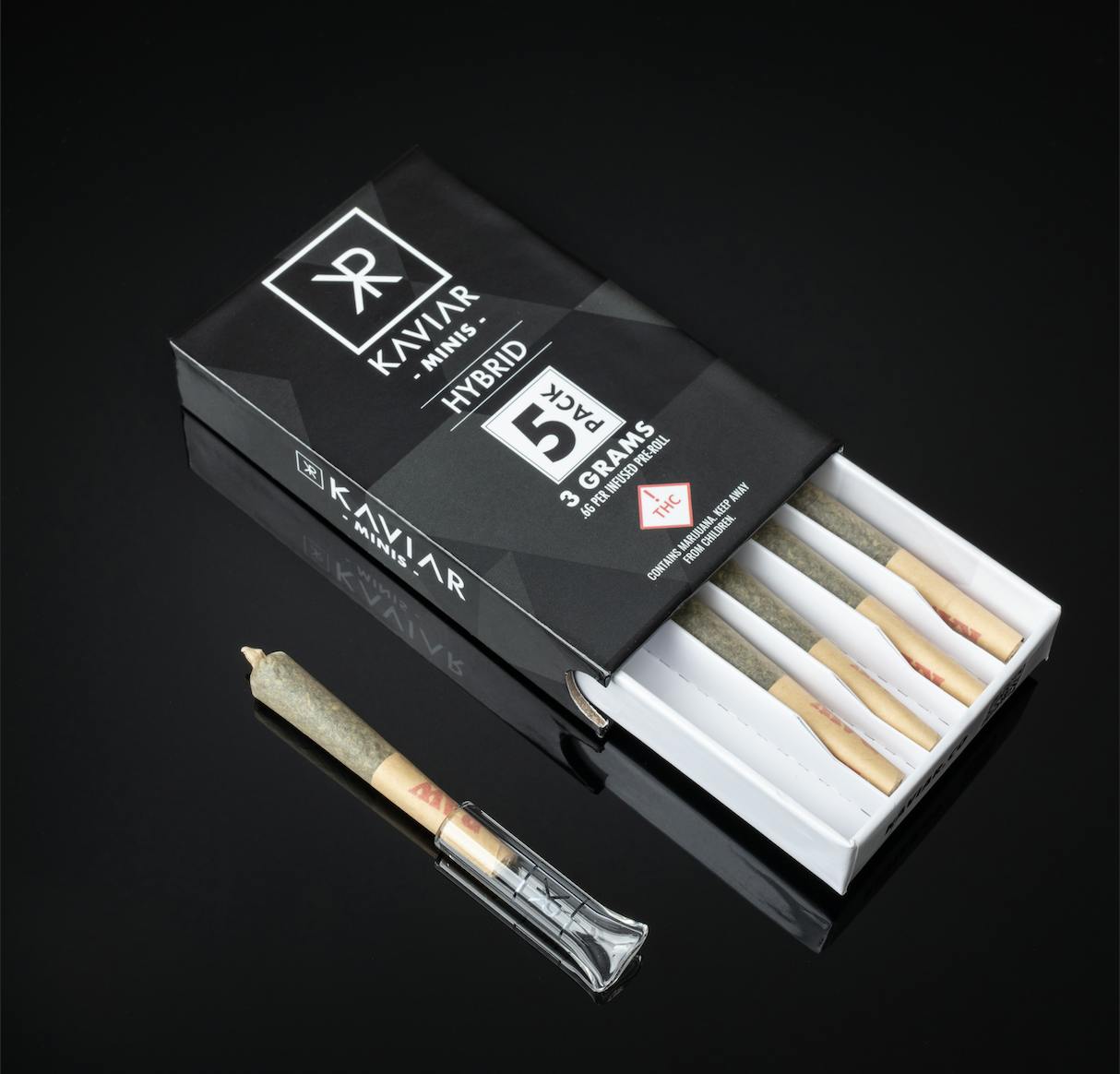 Kiwi Juice Sativa 5-Pack Caviar/Moonrock Cone Minis, 3g Total