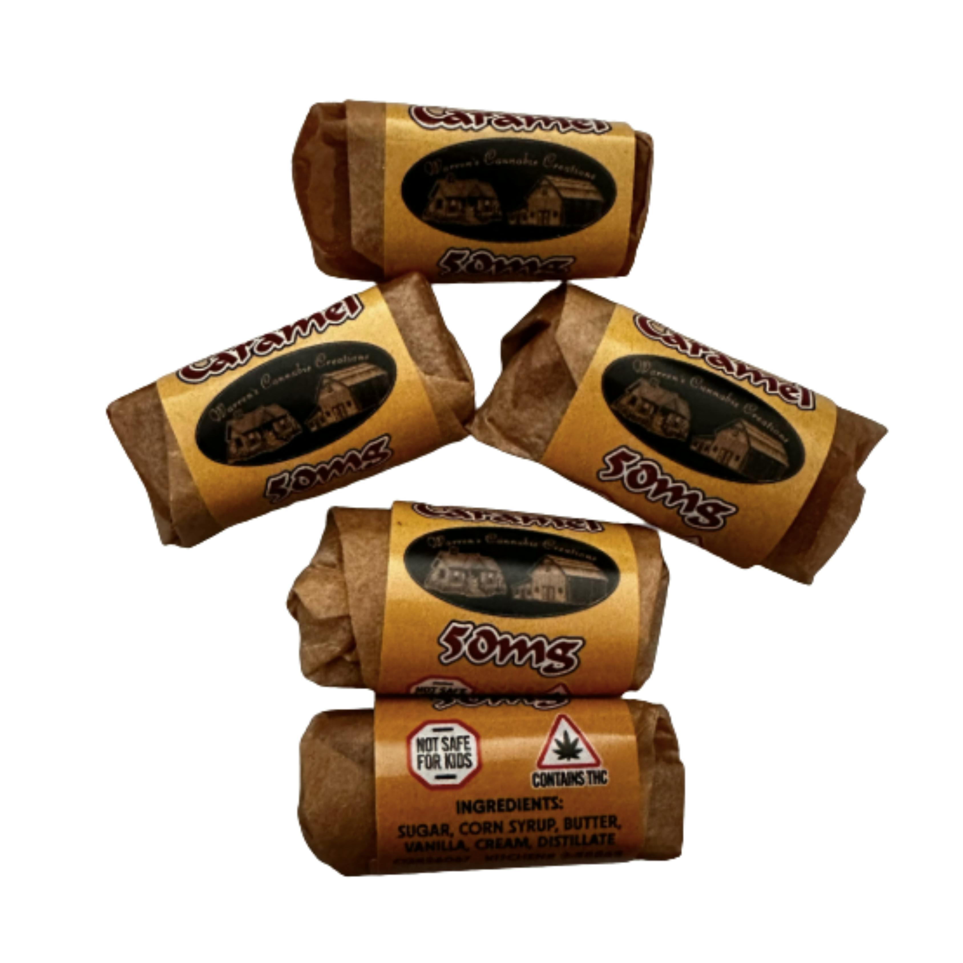 50mg Caramel - Warren's Cannabis Creations | Baked Goods | 50mg/ea at New World Organics
