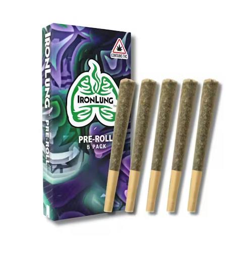 5 Pack 1g Prerolls - Iron Lung