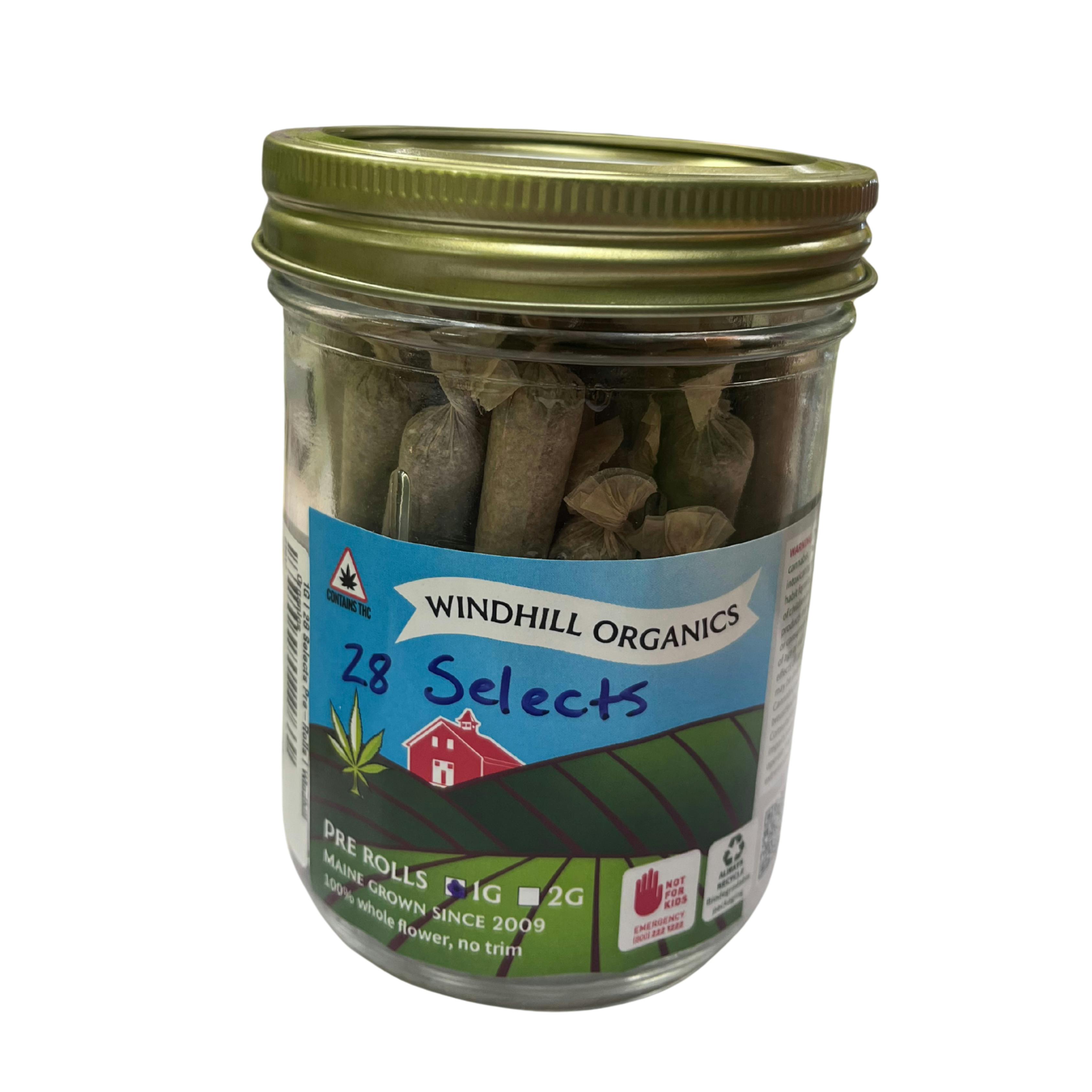 28 Selects 1g Prerolls - Windhill Organics