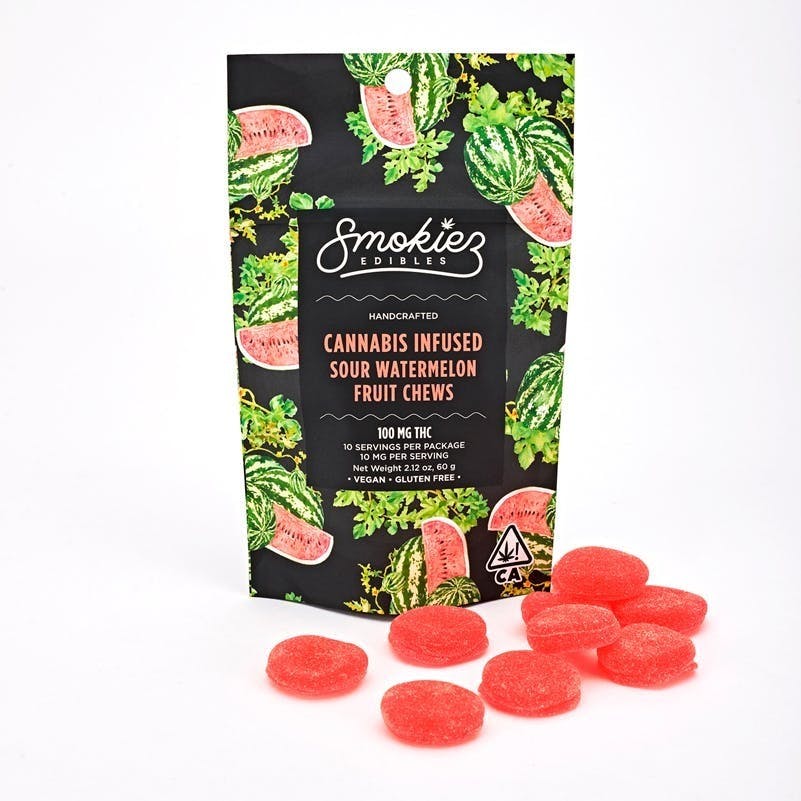 Watermelon Gummies | 100mg | 10ct | 10mg/ea by Smokiez Edibles