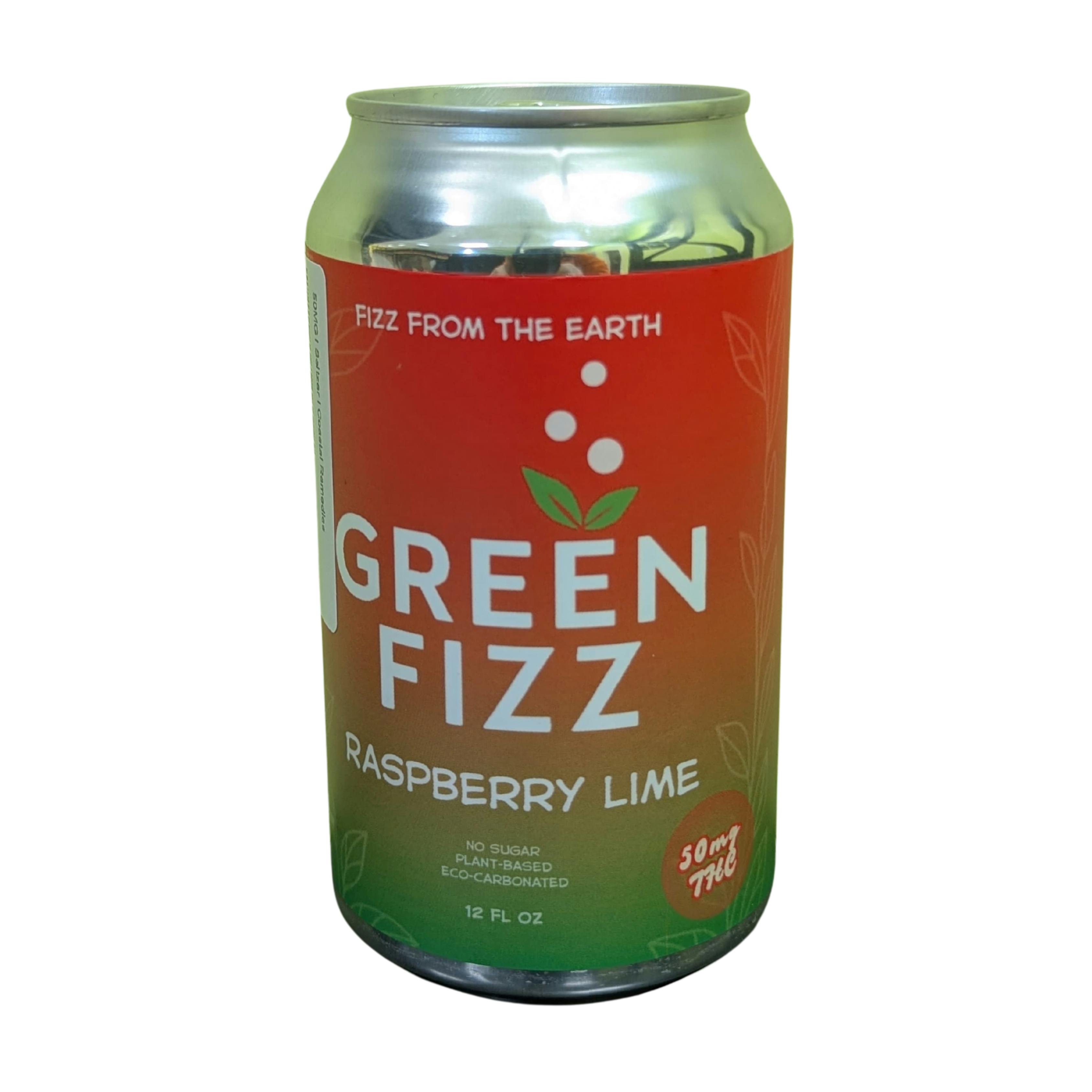 Raspberry Lime | 50mg THC Seltzer | Green Fizz at New World Organics