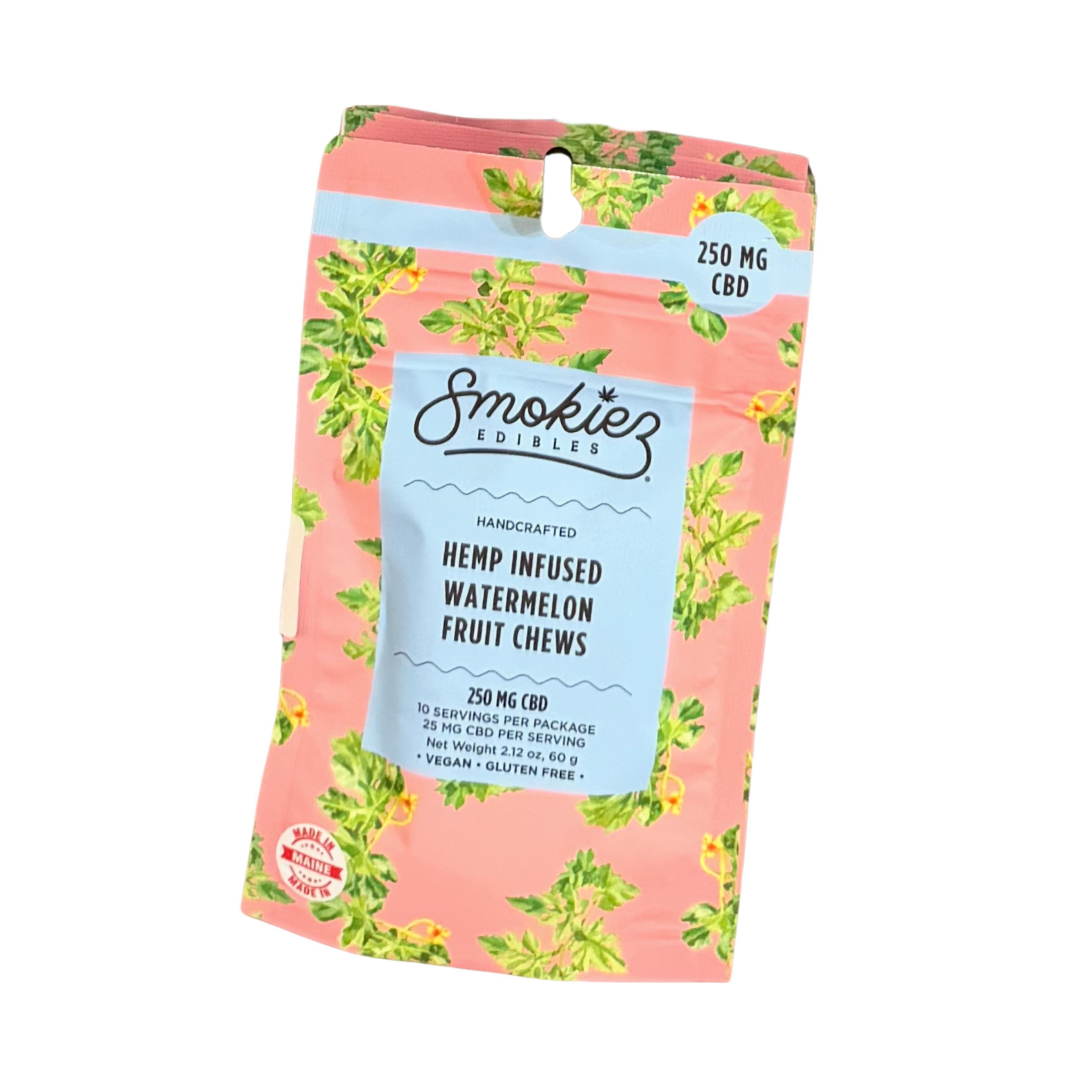 Watermelon CBD Gummies | 250mg | 10ct | 25mg/ea by Smokiez Edibles