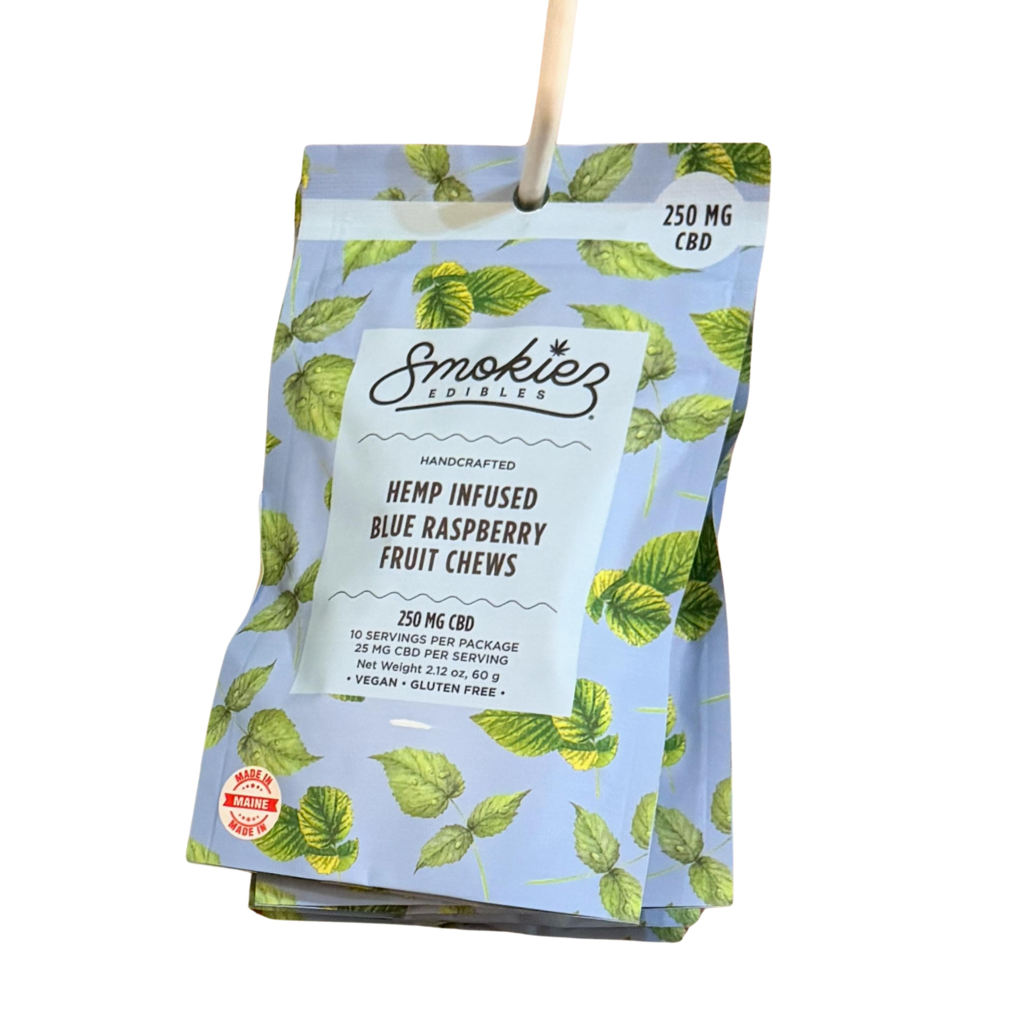 Blue Raspberry CBD Gummies | 250mg | 10ct | 25mg/ea by Smokiez Edibles