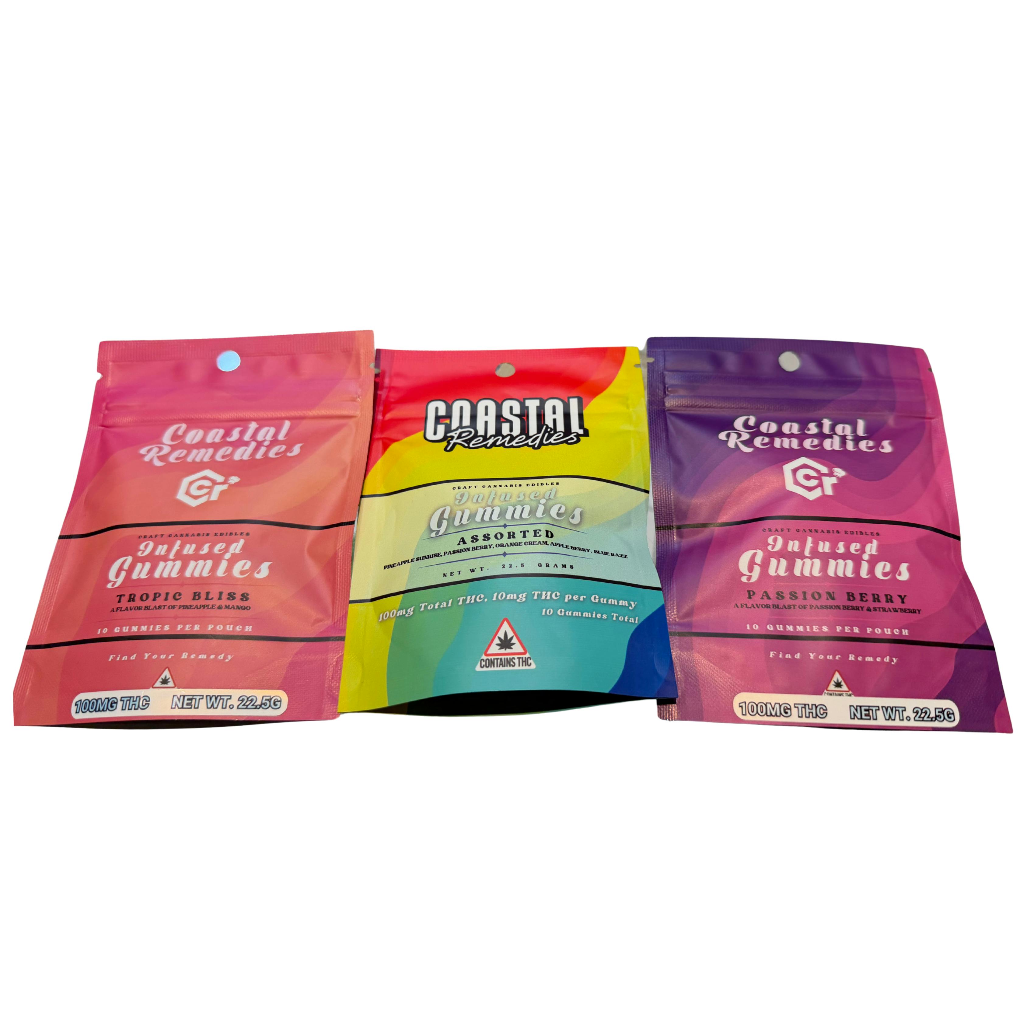 100mg Assorted Gummies | Coastal Remedies at New World Organics