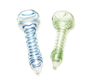 Assorted Spiral Spoon Mini Hand Pipe | 2.5in Long - Glass