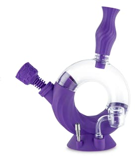 4-in-1 Ozone Hybrid Silicone Rig Nectar Collector & Water Bubbler - Ultra Purple