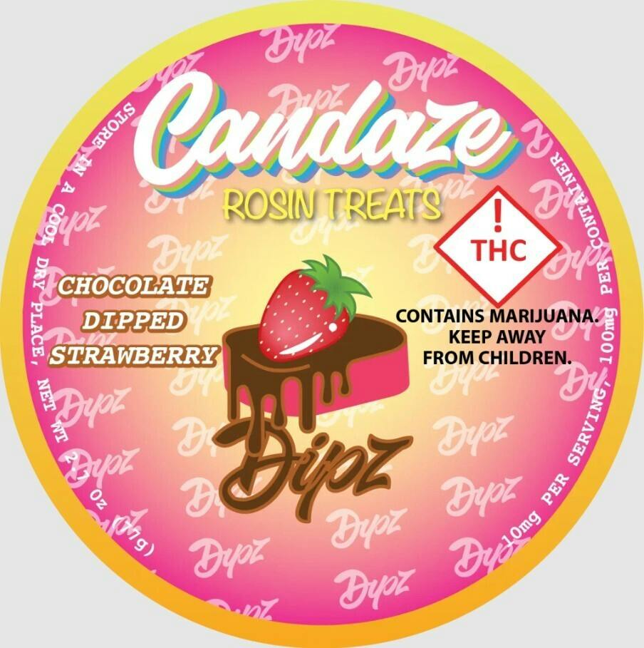 Candaze - 100mg Indica Dipz - Chocolate Strawberry (r)
