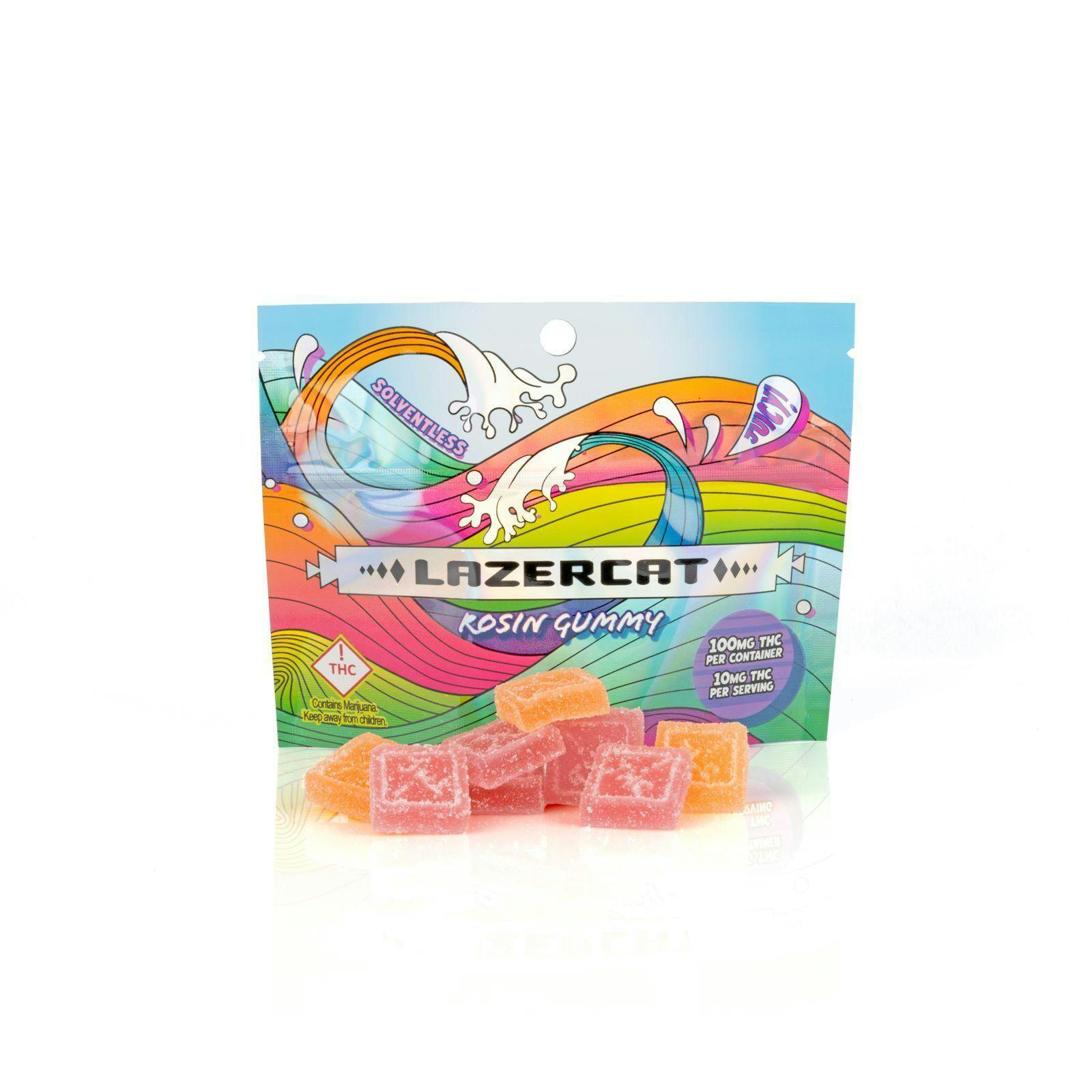 Lazercat | Sour Blackberry Rosin Gummies | 100mg | 10pk | 10mg/ea by Lazercat
