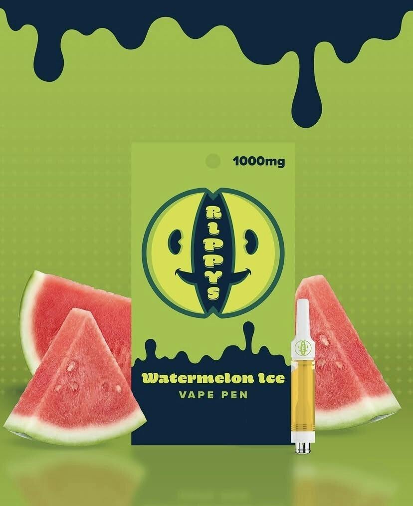 Rippys - 1000mg Carts - Watermelon Ice (r)