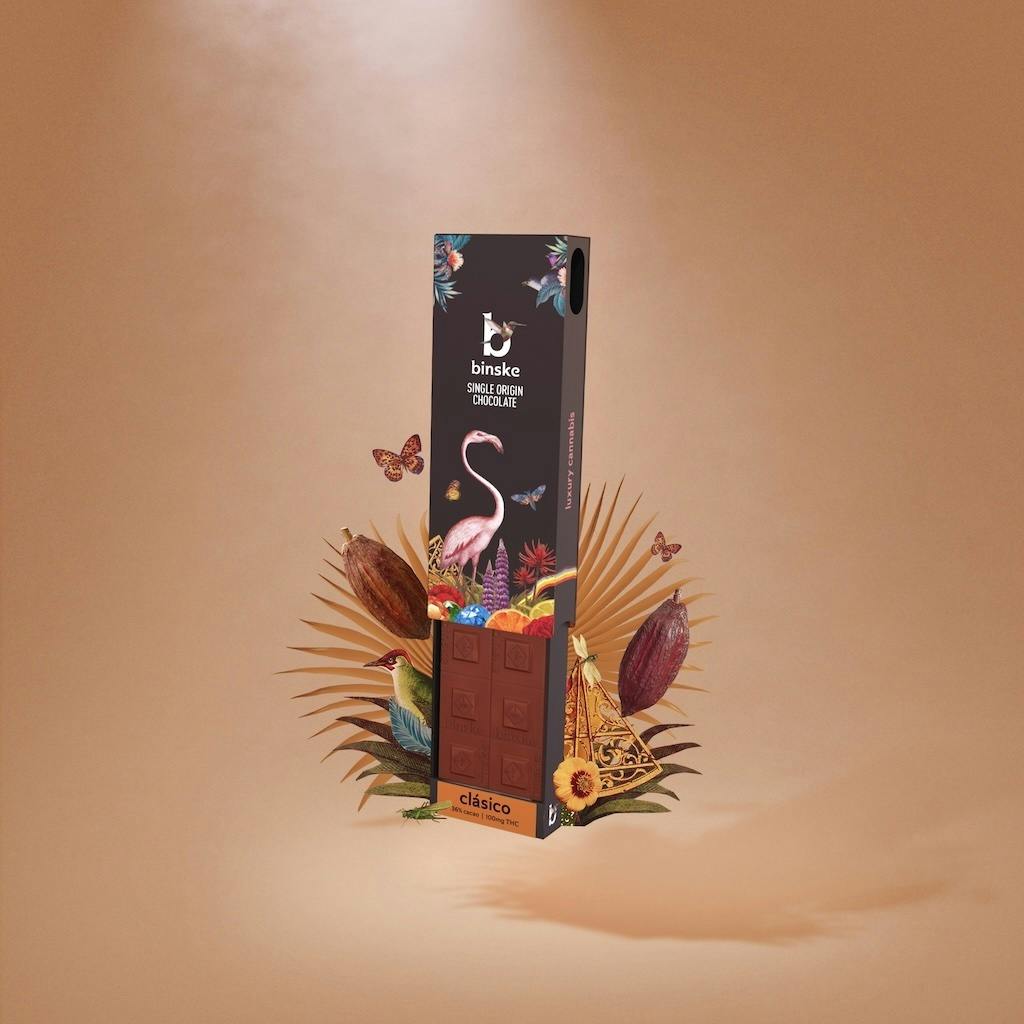 Binske - 100mg - Premium Milk Chocolate Bar - Clasico (r)