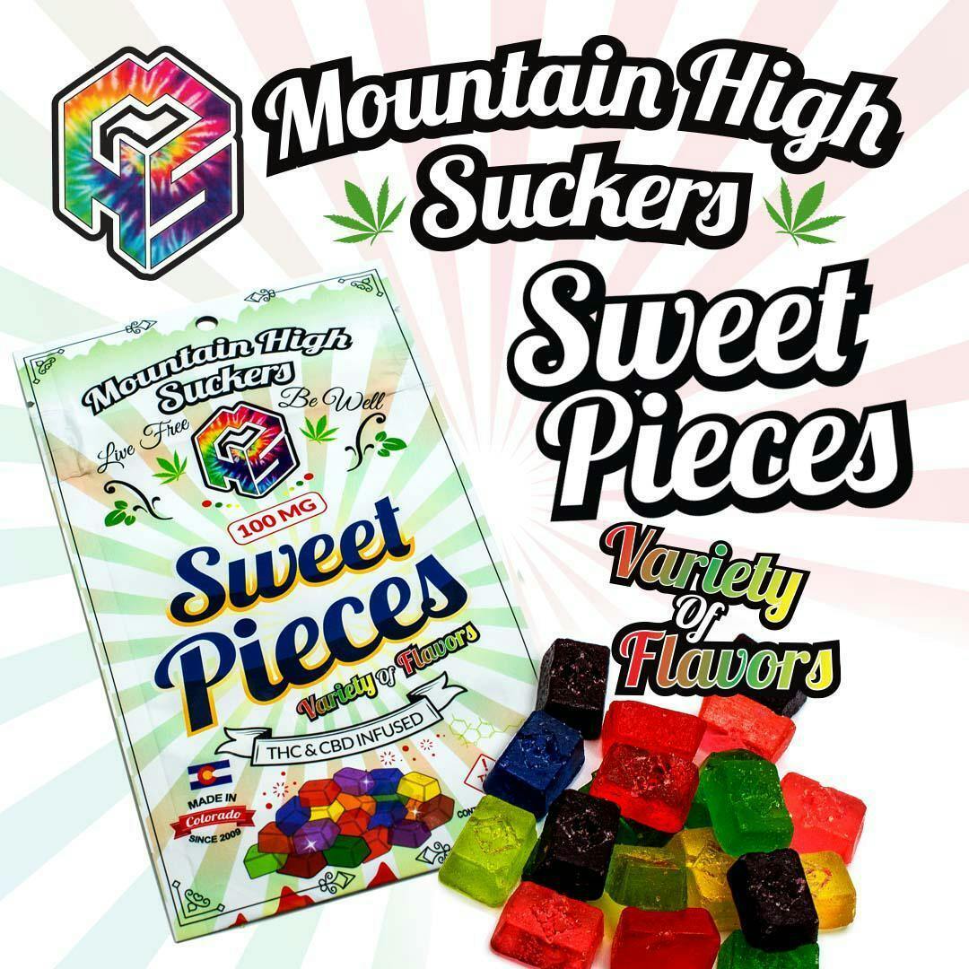 Mountain High Suckers- Sweet Pieces Hard Candy- Assorted Flavors